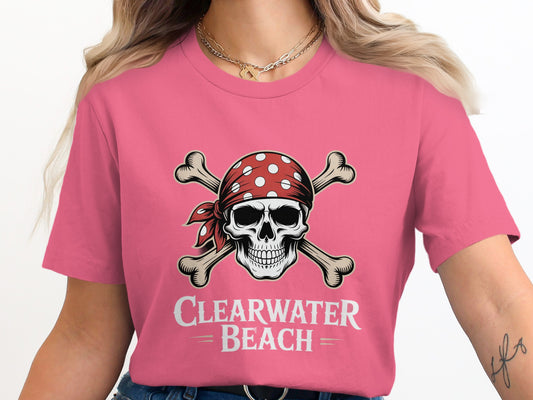 Clearwater Beach Skull Pirate Graphic Tee product