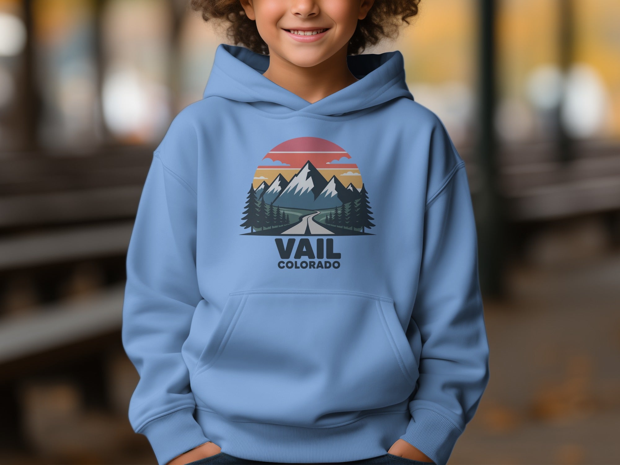 Vail Colorado Scenic Landscape Kids Hoodie product