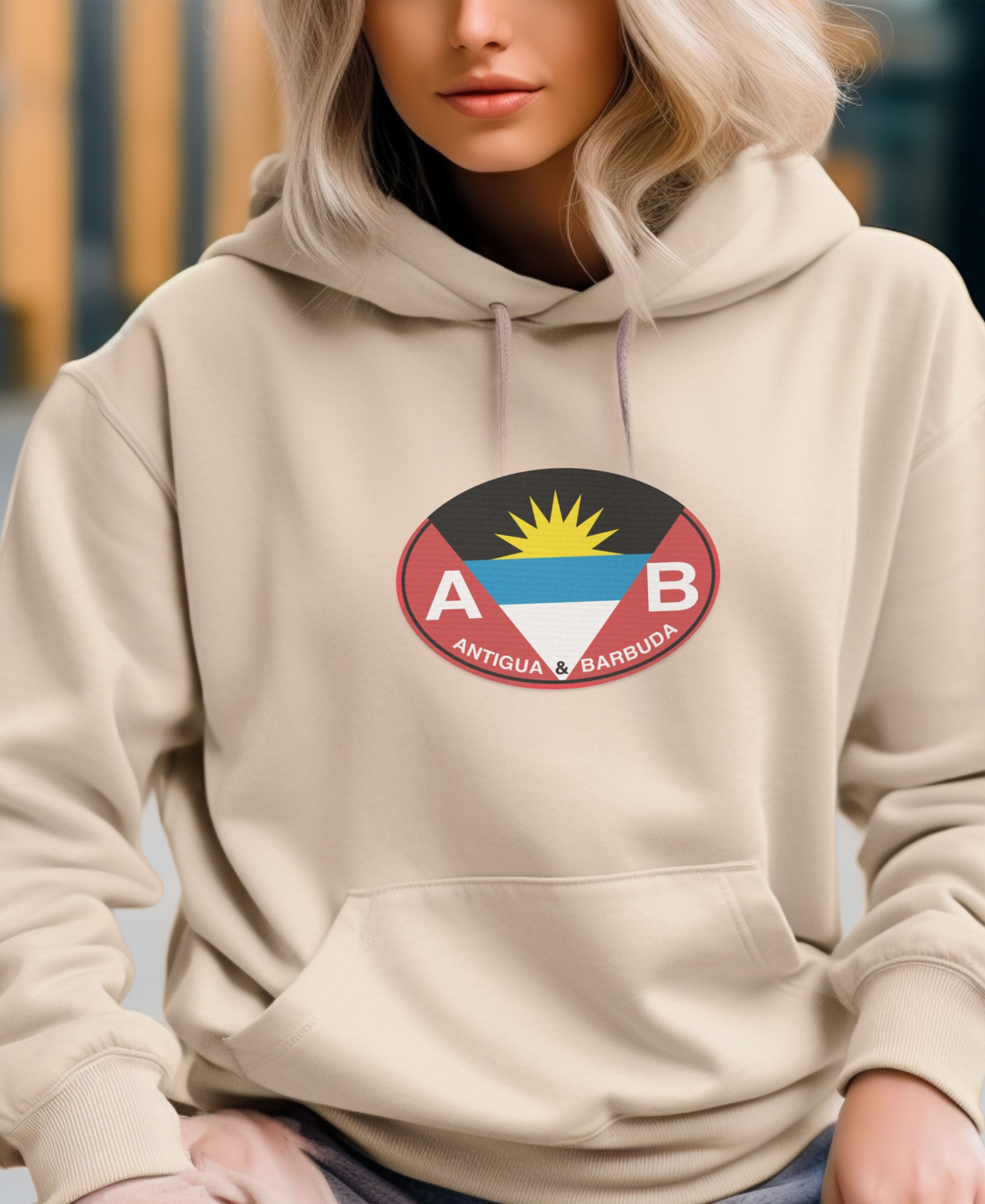 Antigua Pink Sands & Carnival Vibes Womens Hoodie