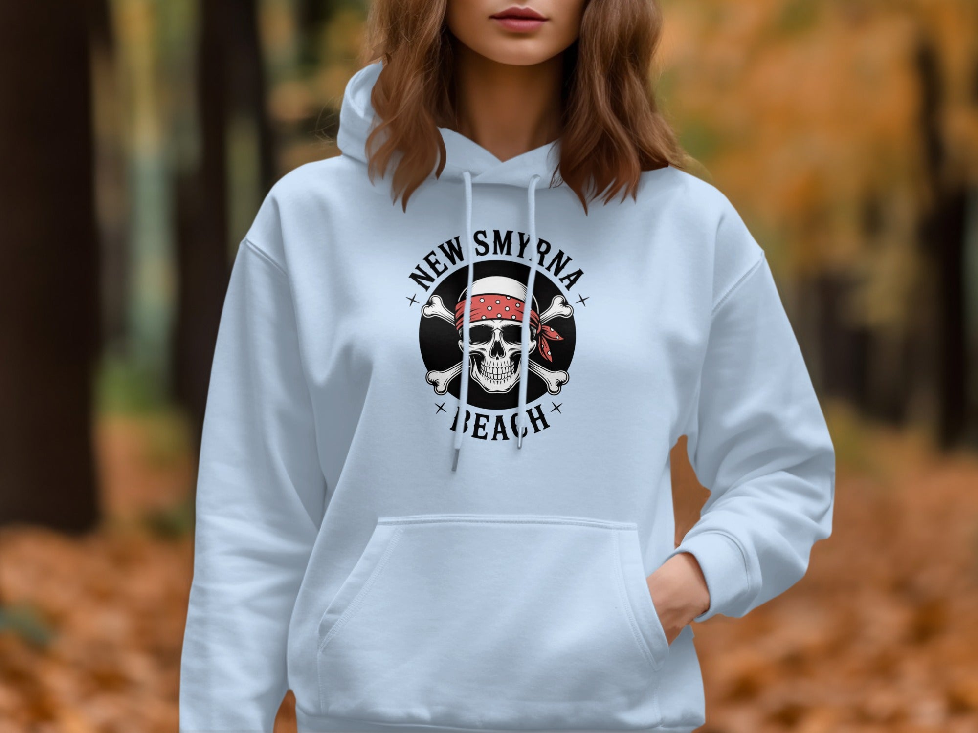 New Smyrna Beach Skull Hoodie Trendy Apparel Product
