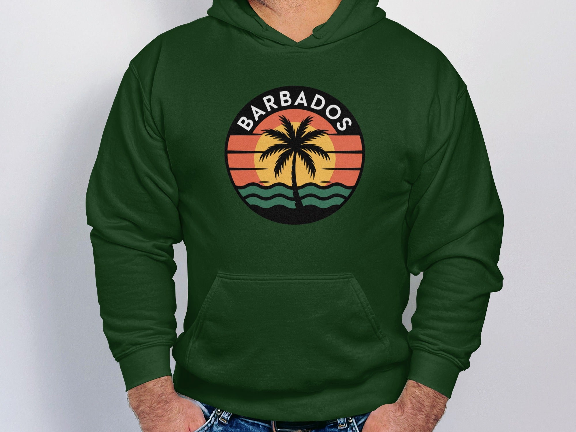 Barbados Sunset Palm Tree Hoodie product