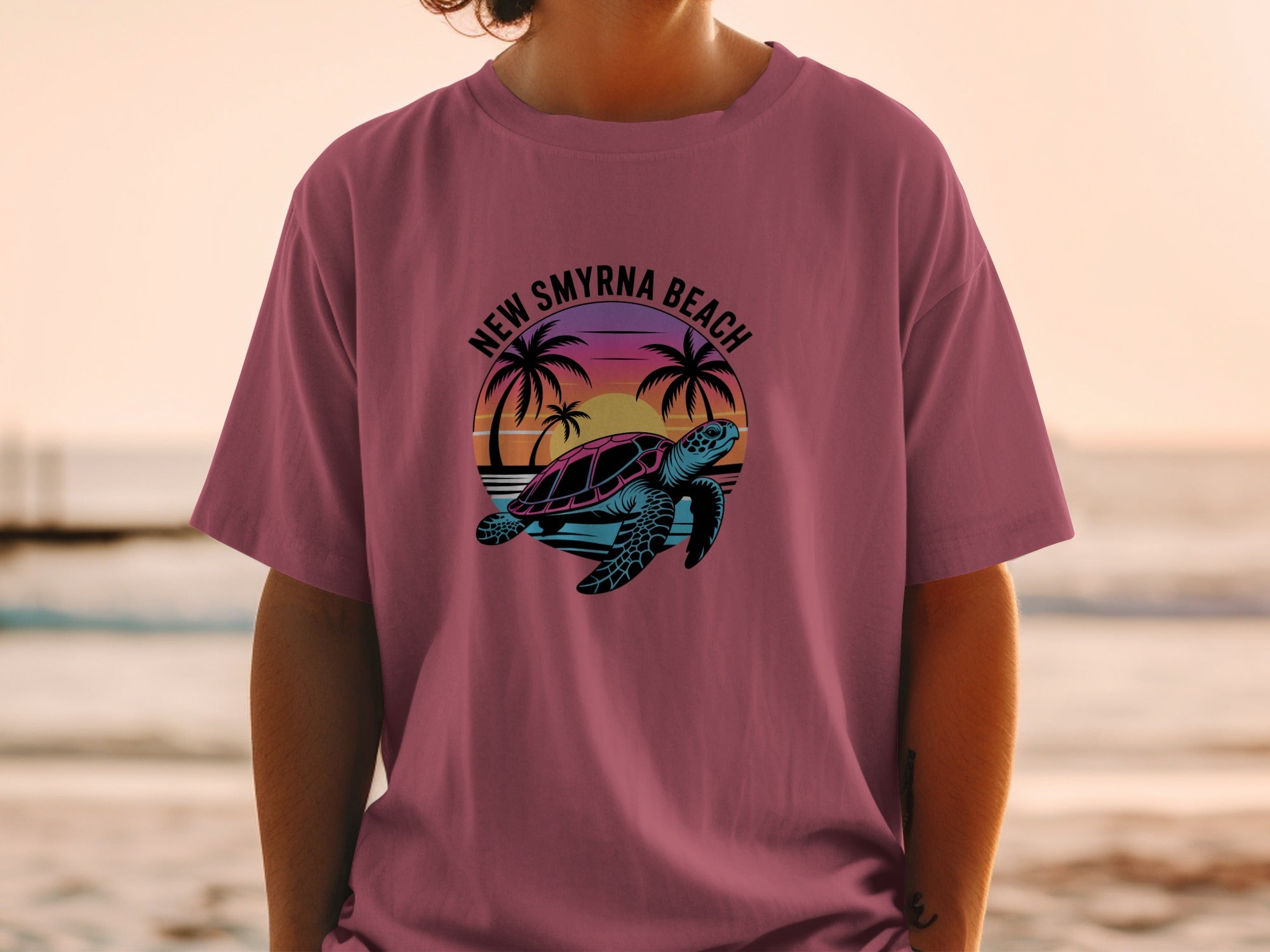 New Smyrna Beach Tee with Sea Turtle Graphic product
