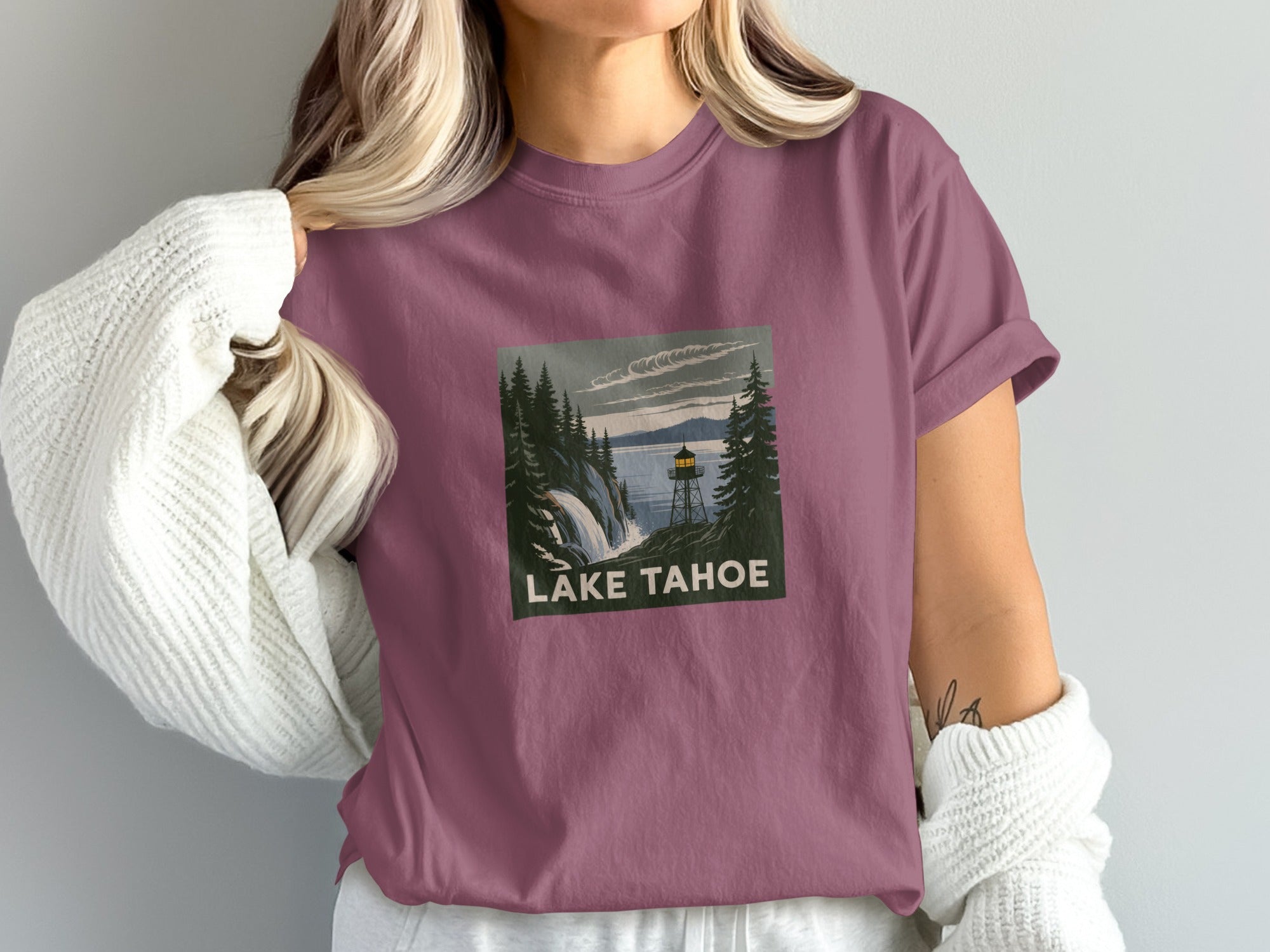 Lake Tahoe Graphic Tee with Vintage Design product