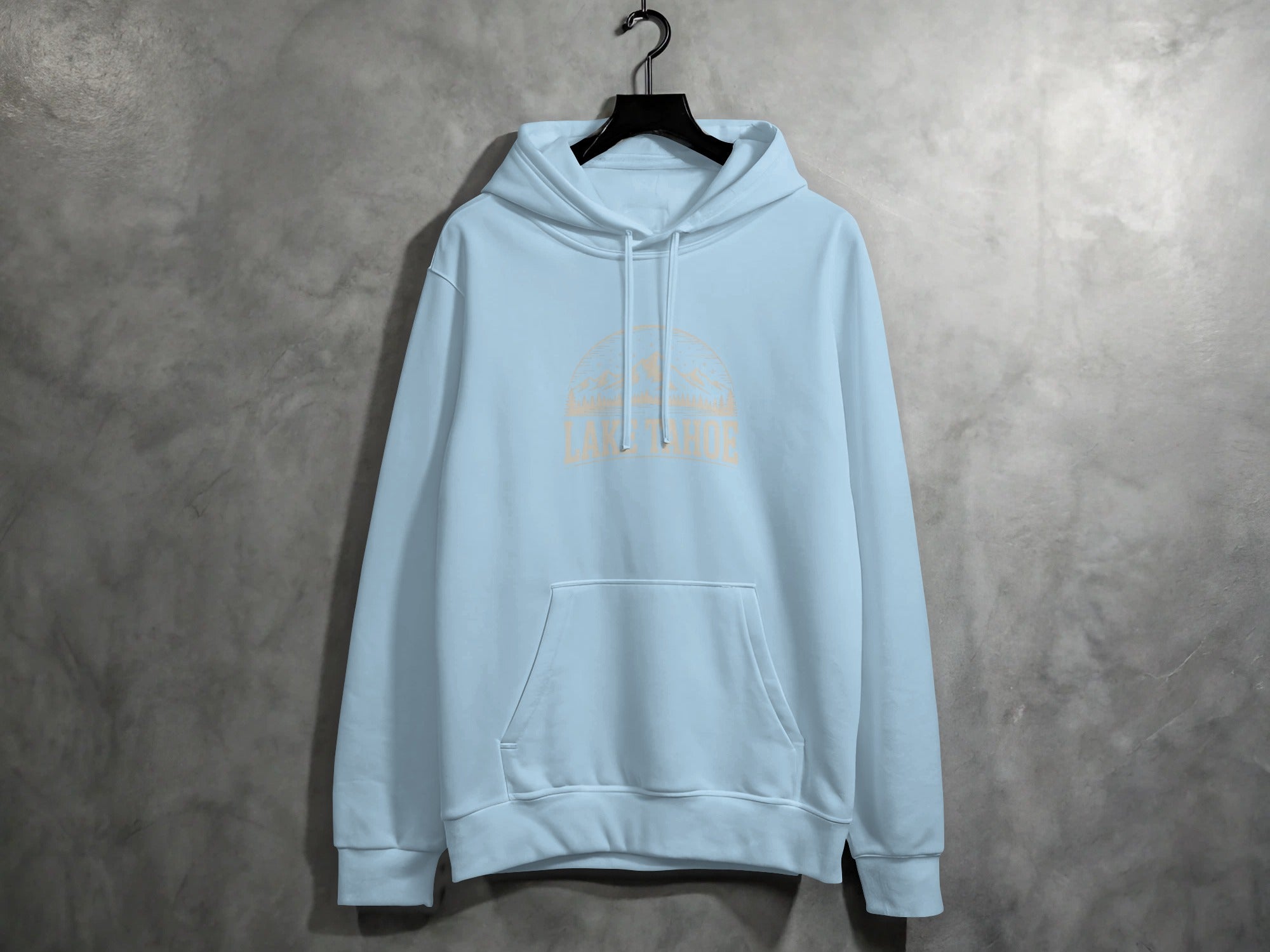 Stylish Light Blue Graphic Print Hoodie
