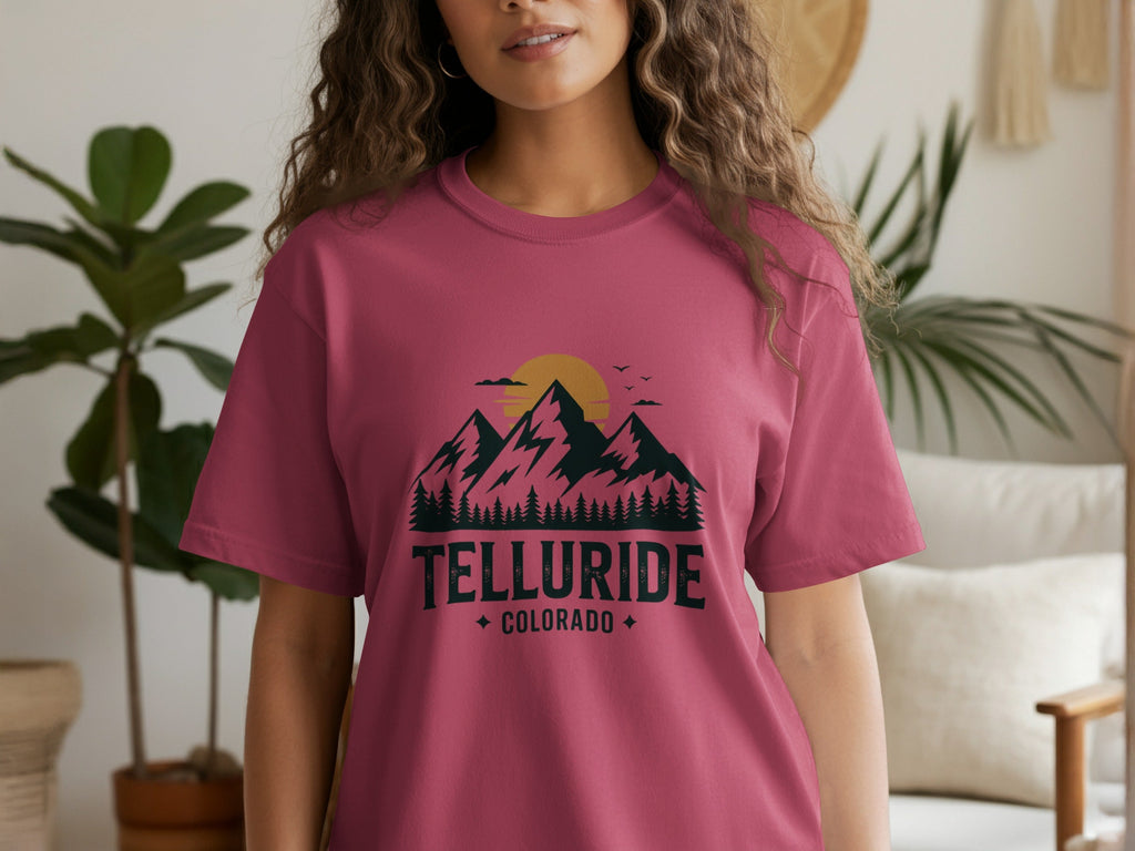 Telluride Colorado Graphic Design Telluride Womens T-Shirts T-Shirt