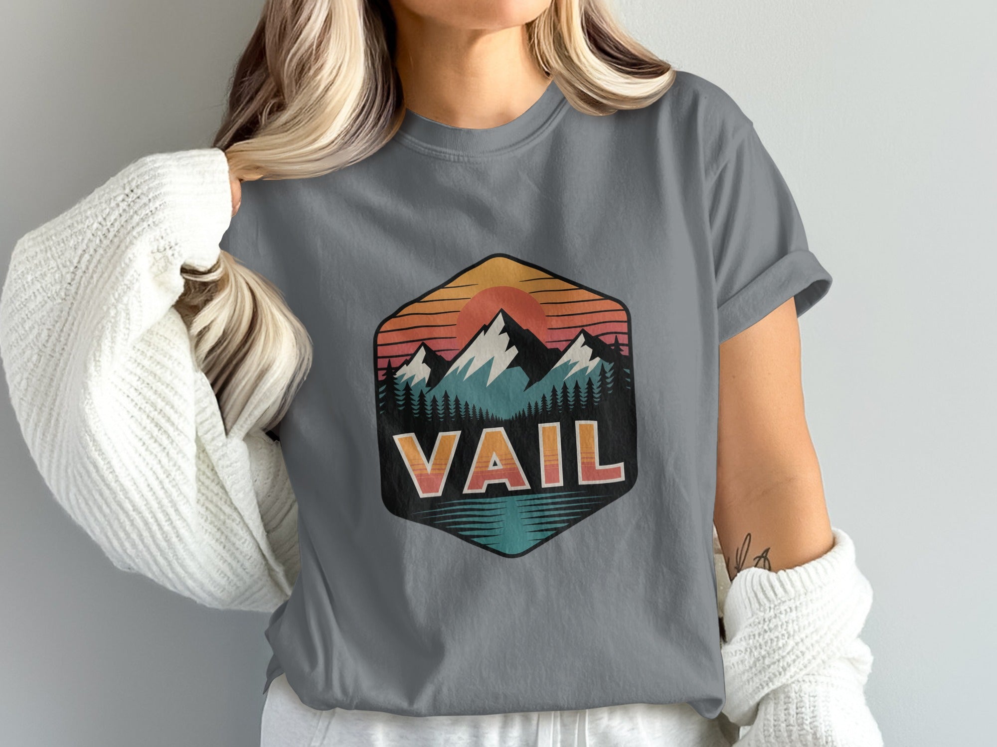 Vintage Vail Mountains Sunset Graphic Tee product