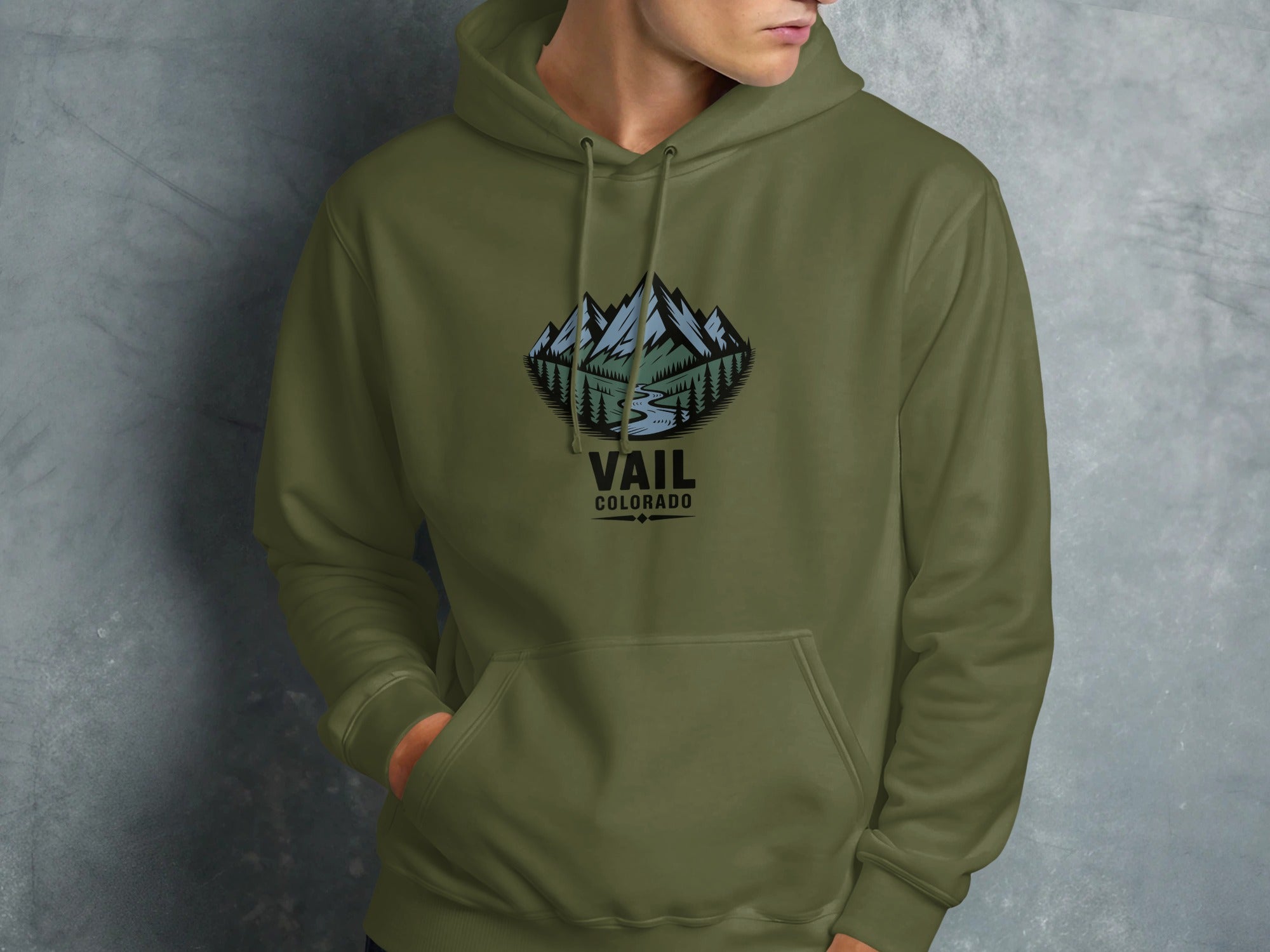 Vail Colorado Graphic Print Hoodie Comfortable Fit product