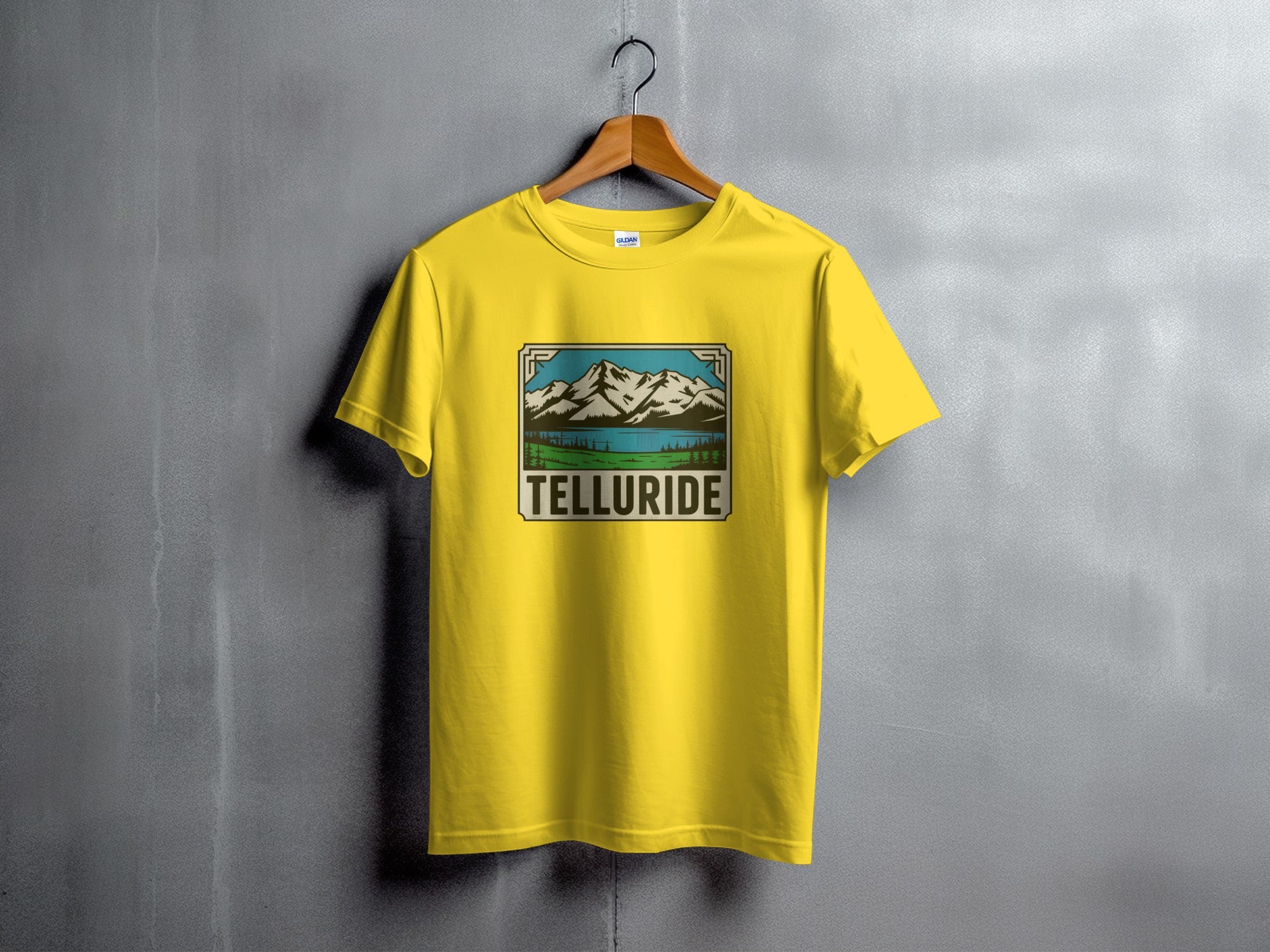 Telluride Graphic Yellow Mountain T-Shirt