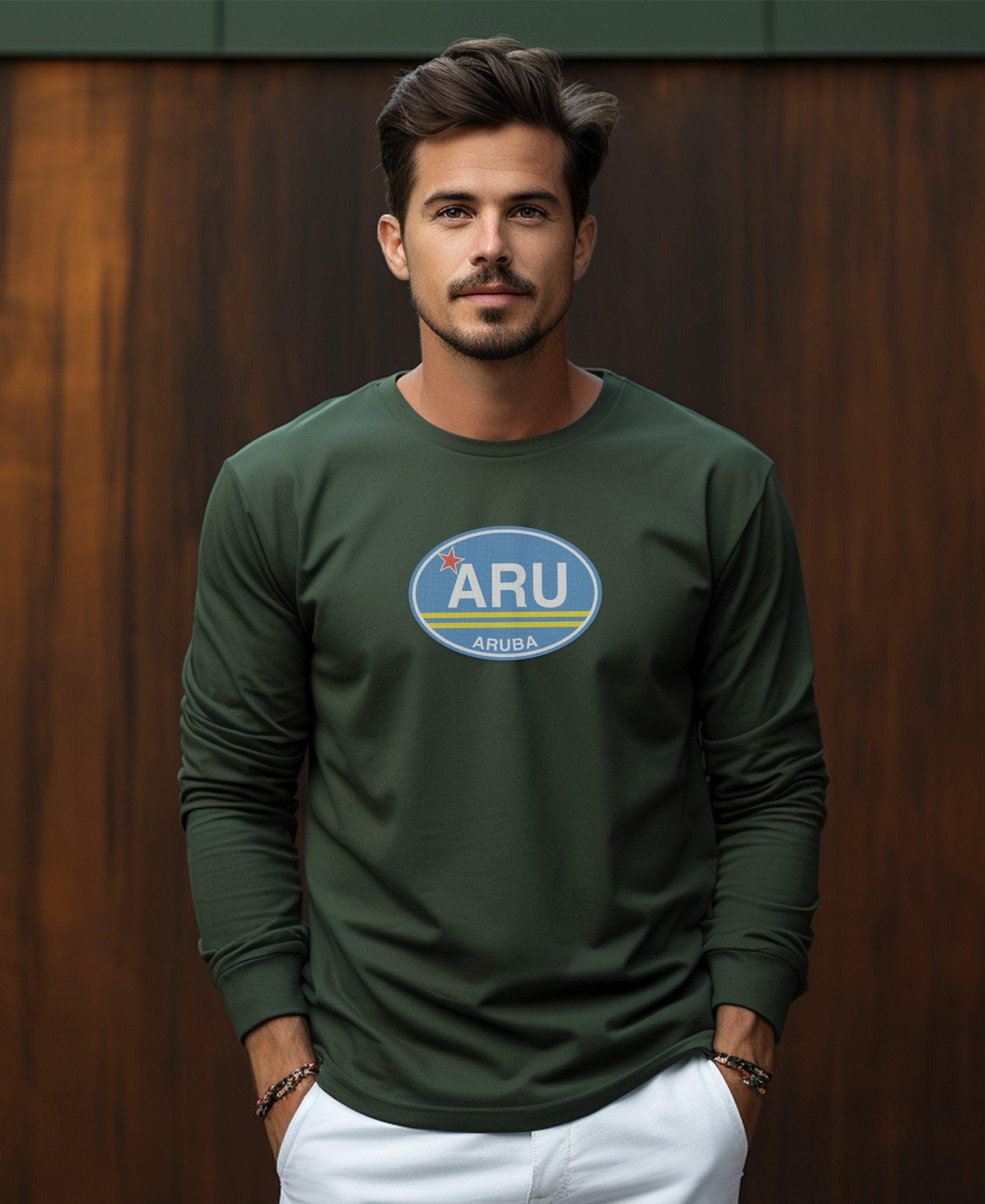 Aruba Carnival Celebrations and Crystal Beaches Mens Long Sleeve T Shirt