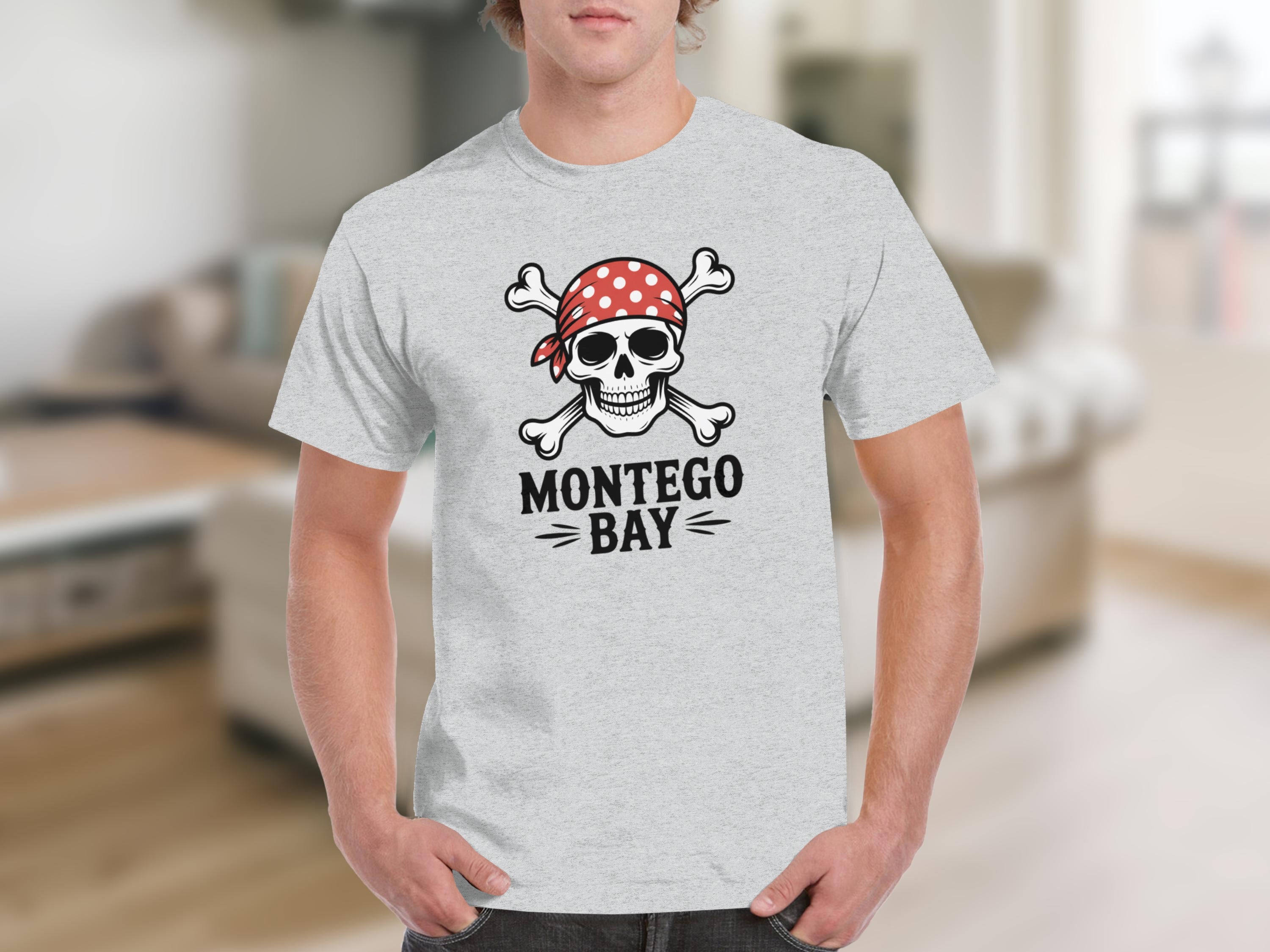 Montego Bay Skull Pirate Graphic T-Shirt product type