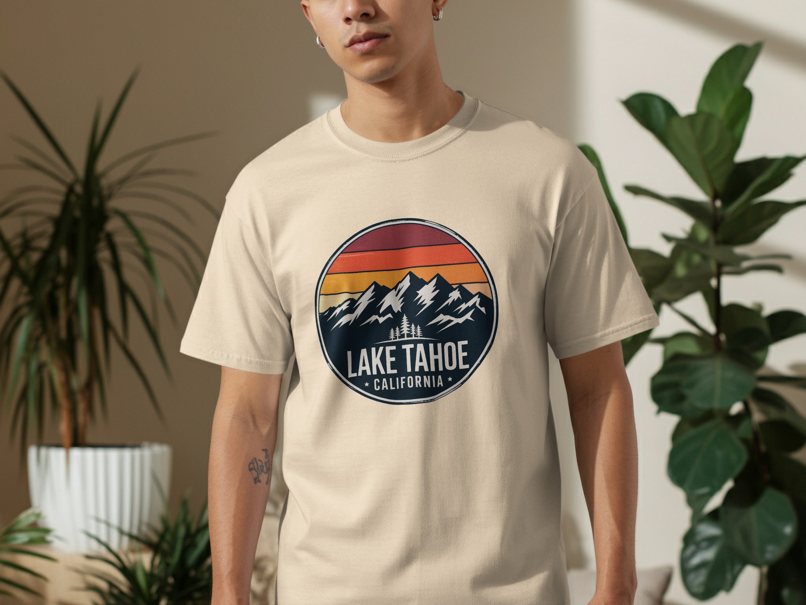 Lake Tahoe California Retro Graphic T-shirt product