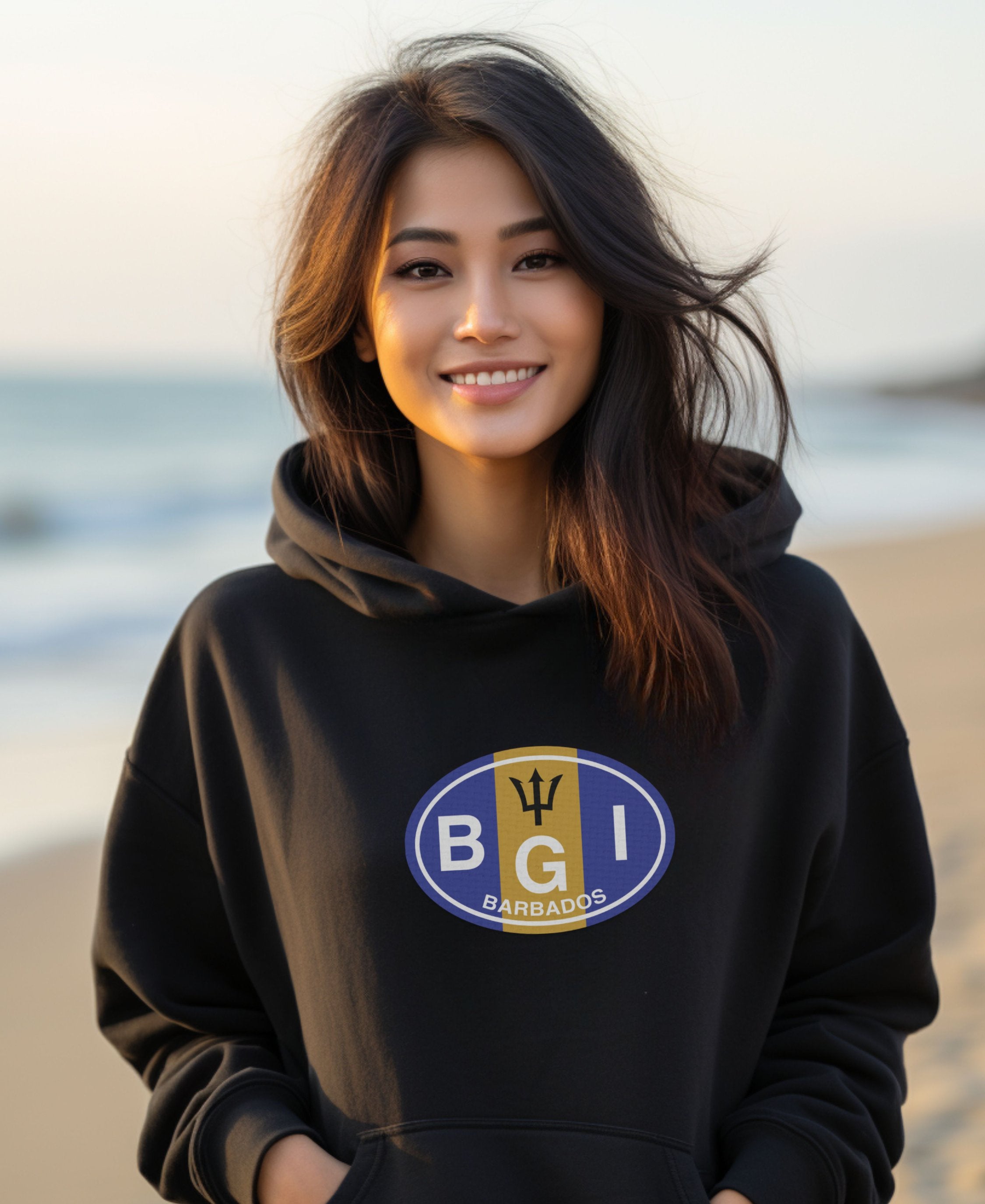 Barbados Island Fire & Festival Style Womens Hoodie