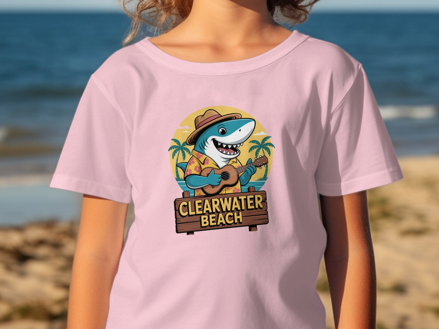 Cheerful Shark Clearwater Beach Graphic T-Shirt product