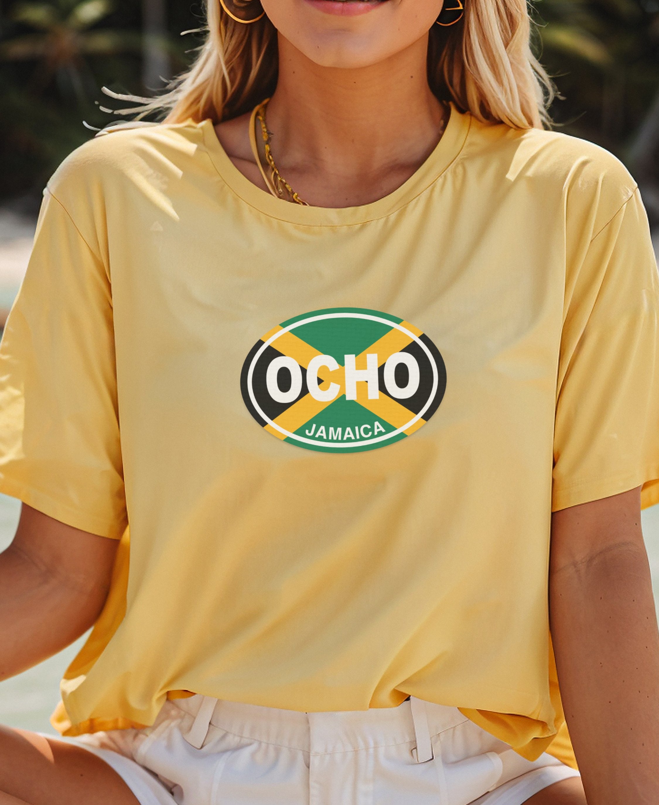 Ocho Rios waterfalls, Mystic Mountain, Jazz Fest womens t-shirt