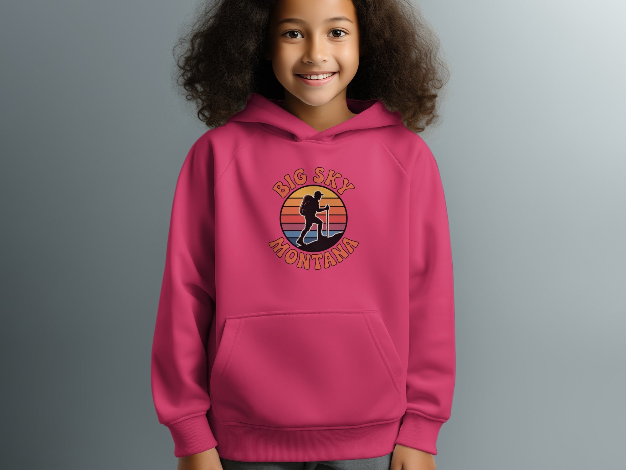 Big Sky Montana Hoodie with Sunset Design