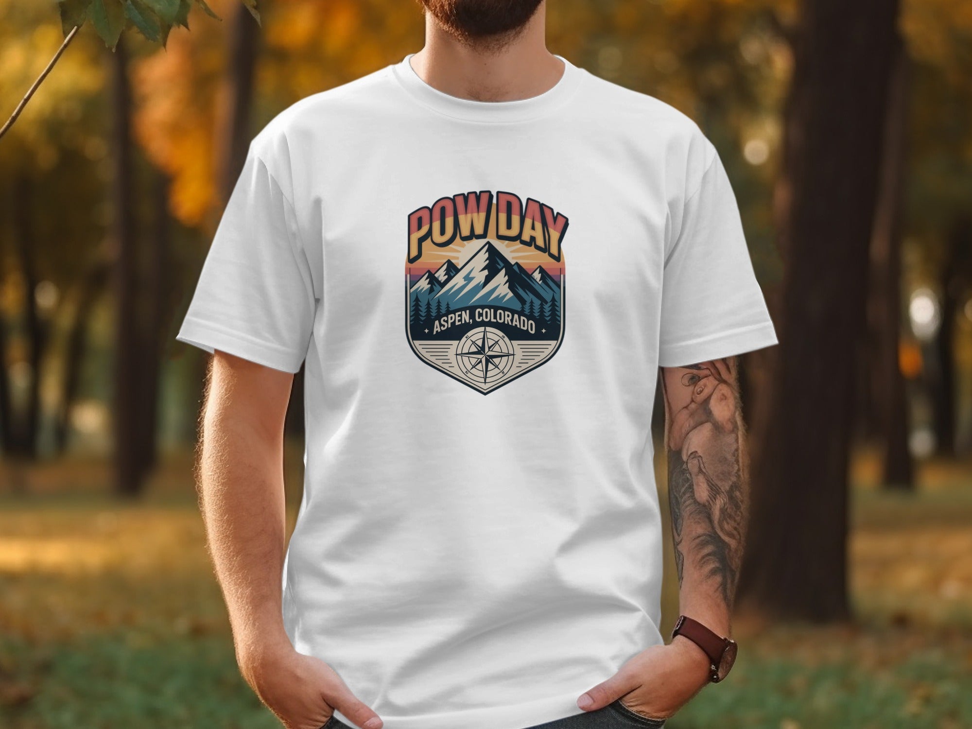 Aspen Colorado Pow Day Graphic T-Shirts product