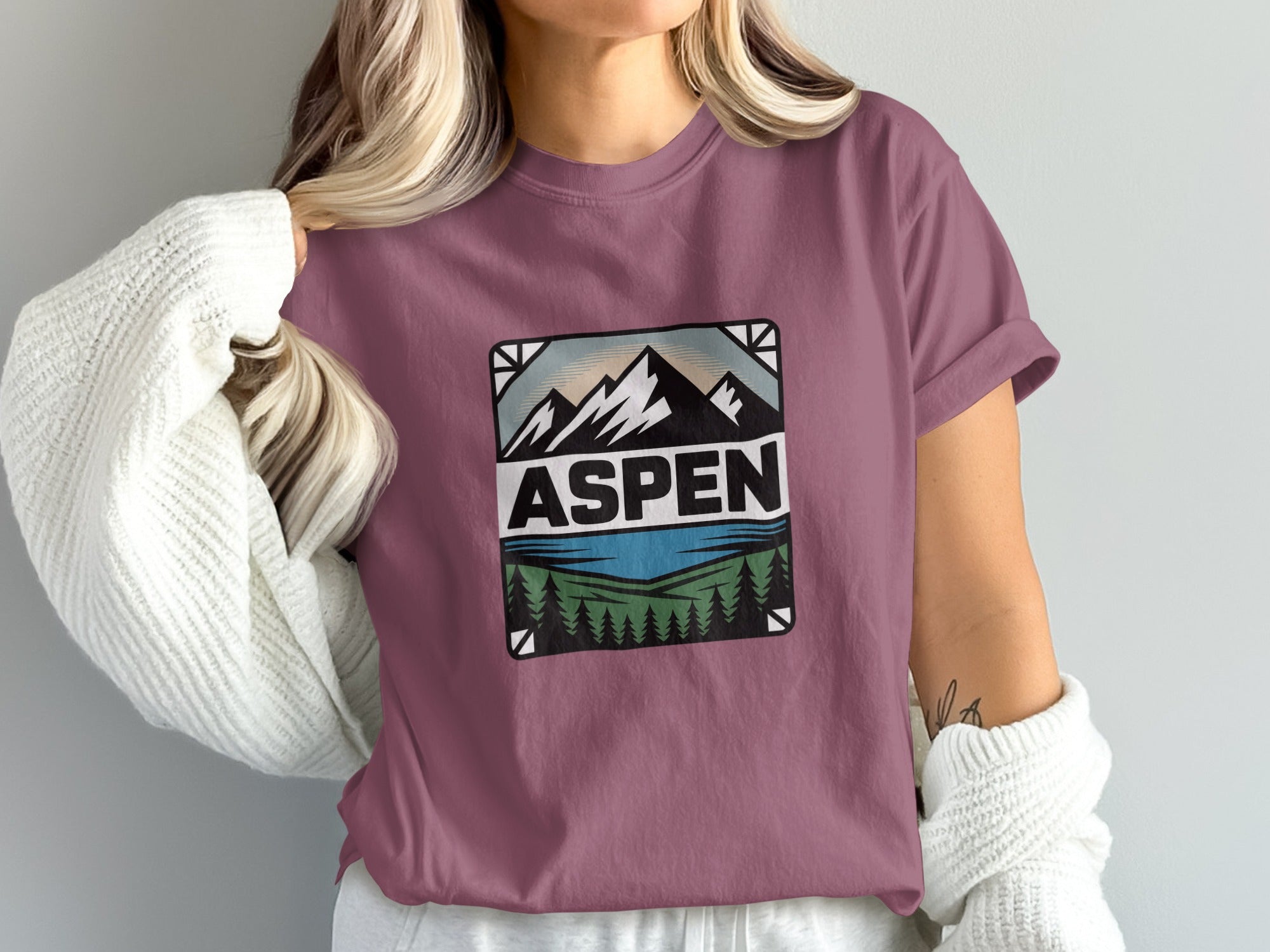 Aspen Graphic Tee With Mountain Design product type