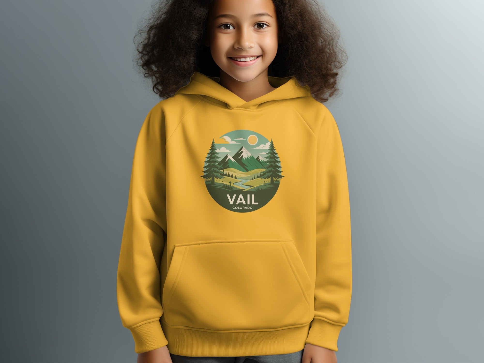 Vail Colorado Scenic Hoodie for Kids Apparel product type