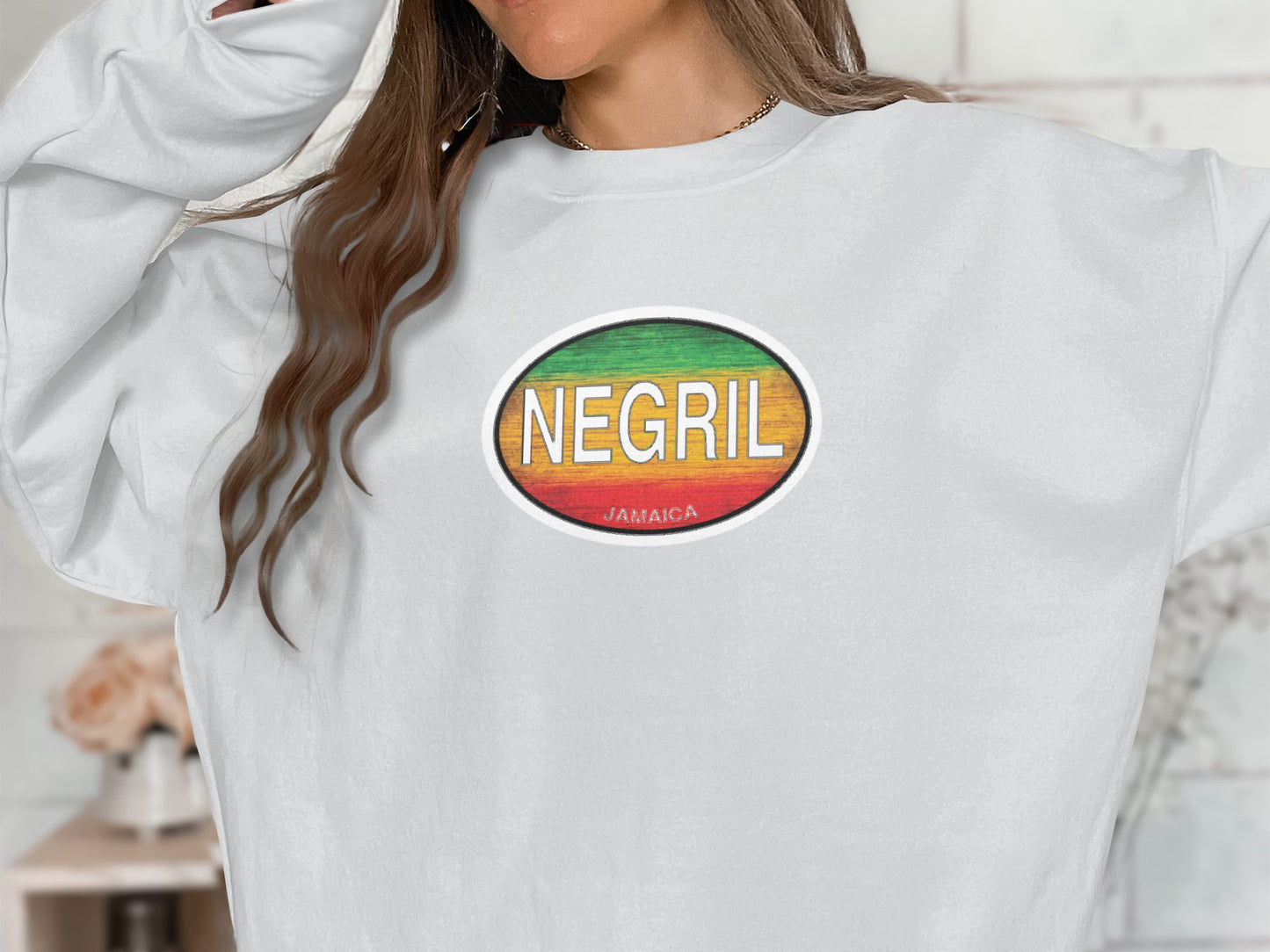 Negril Womens Sweatshirt White