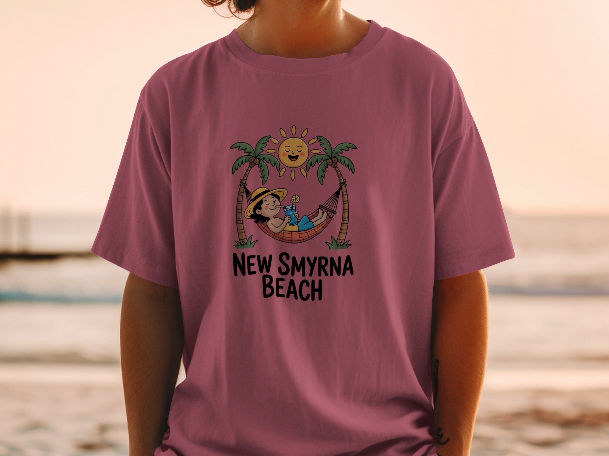 New Smyrna Beach Hammock Sun Design T-Shirt product