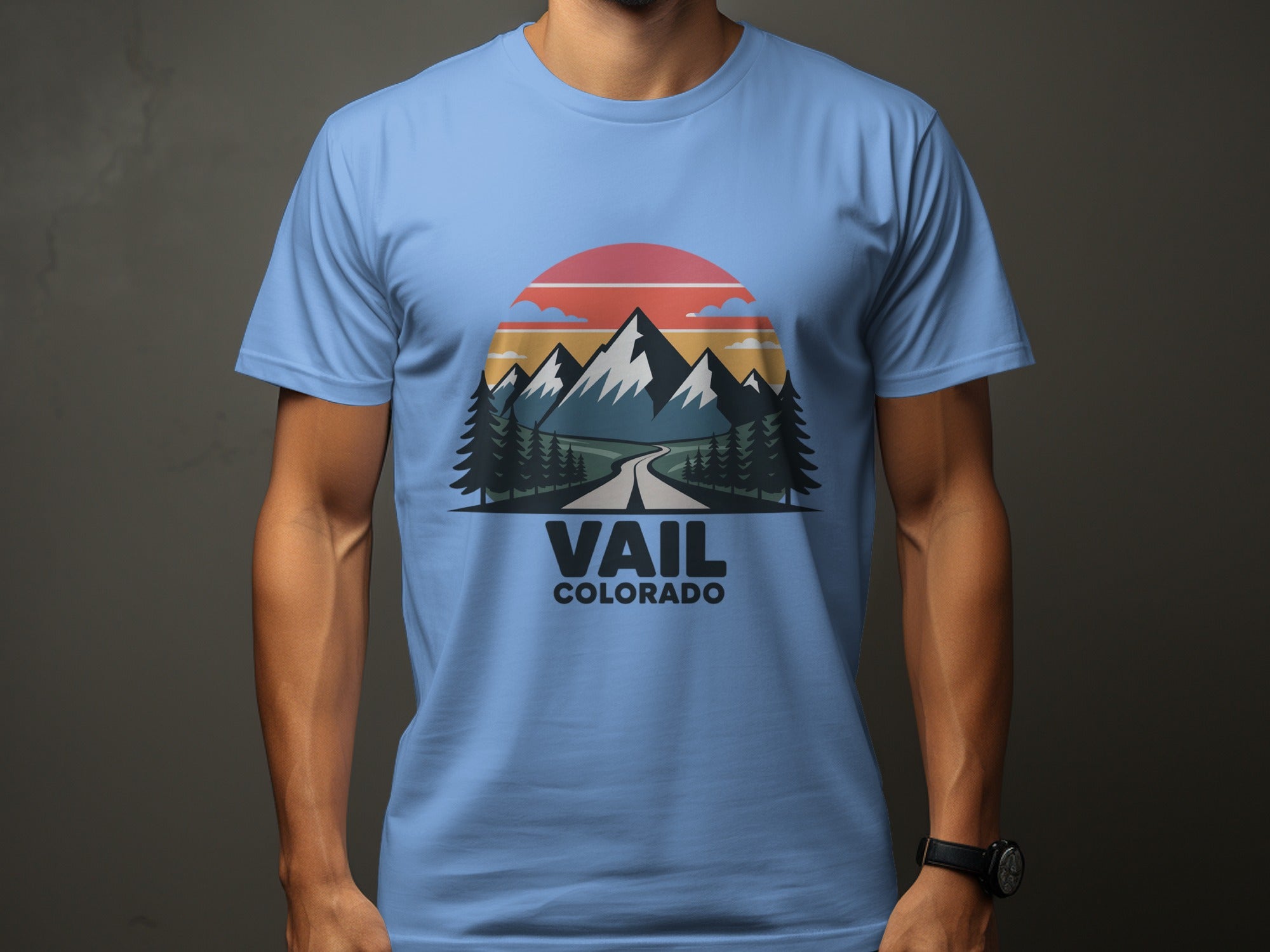 Vail Colorado Mountain Sunset Graphic T-shirt product type