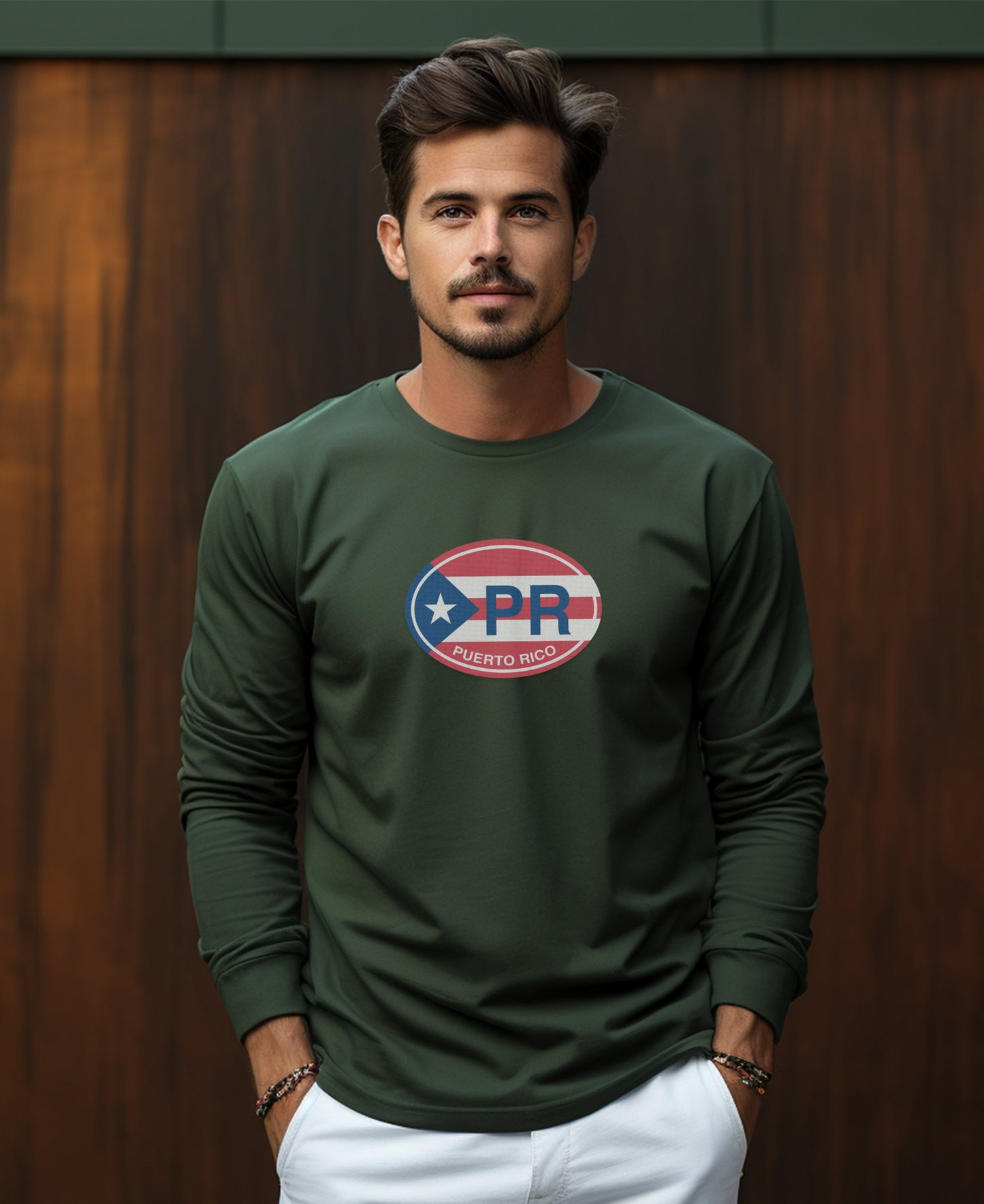 Puerto Rico San Sebastian Street Festival and Coastal Views Mens Long Sleeve T Shirt