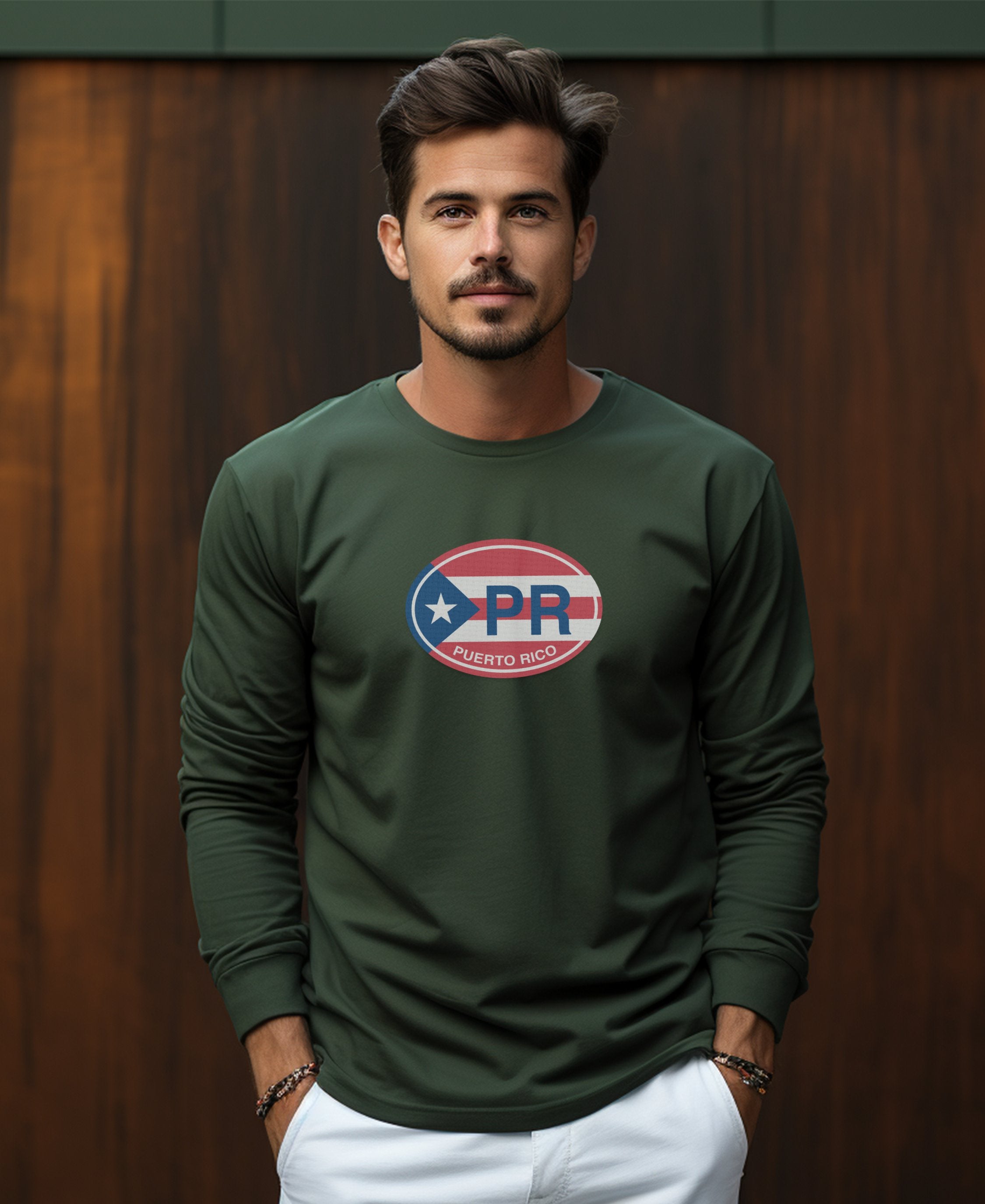 Puerto Rico San Sebastian Street Festival and Coastal Views Mens Long Sleeve T Shirt