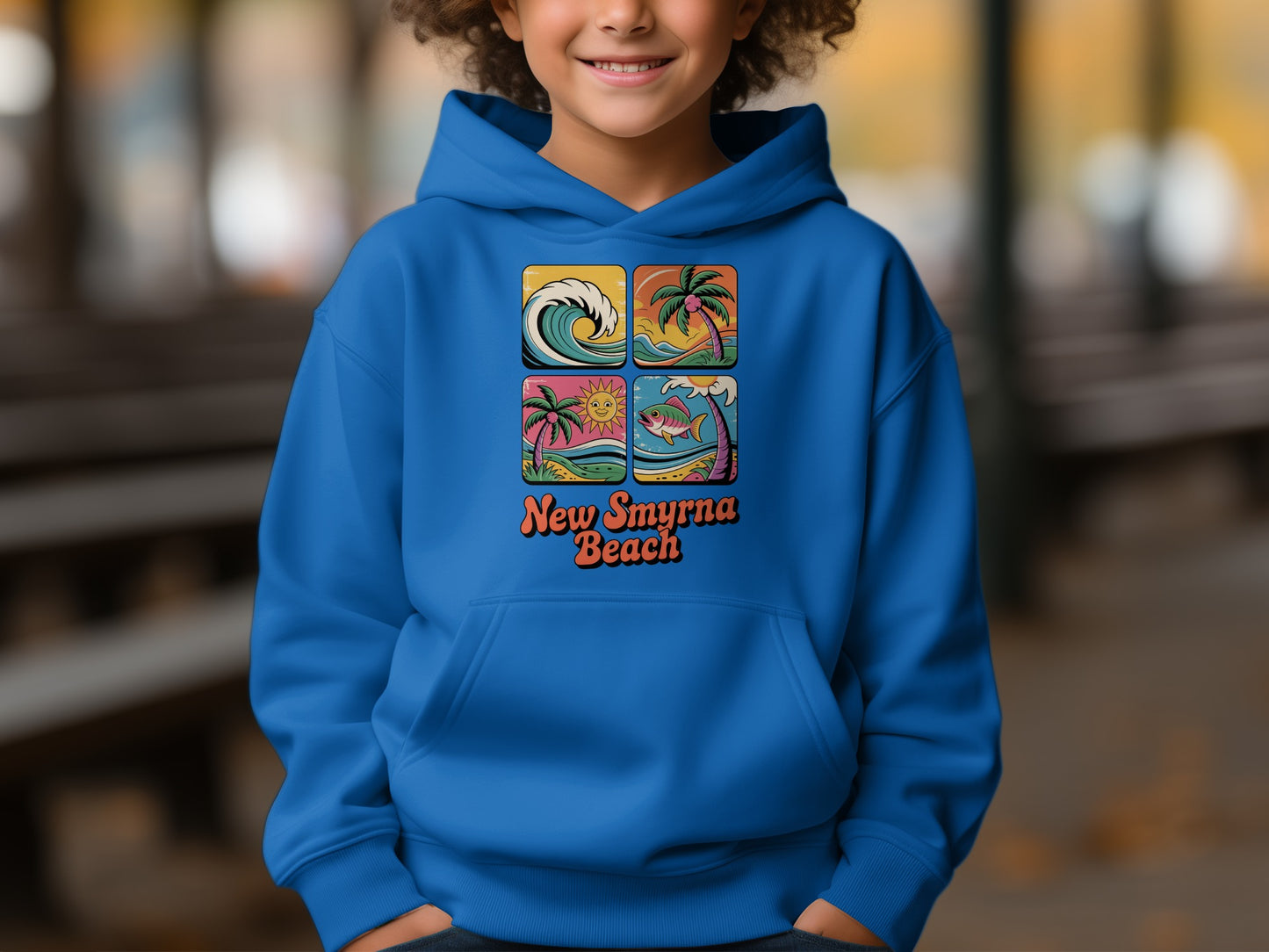 New Smyrna Beach Colorful Graphic Hoodie product