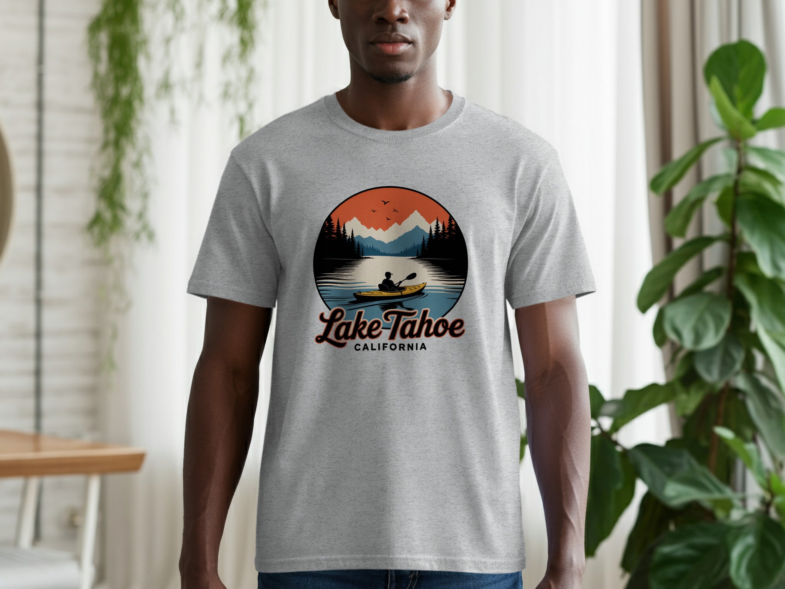 Lake Tahoe California Scenic Kayak Graphic T-Shirt product