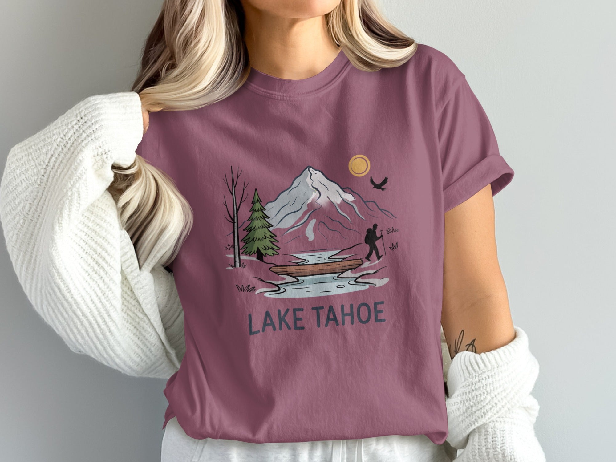 Lake Tahoe Graphic Teeshirt for Hiking Enthusiasts Product