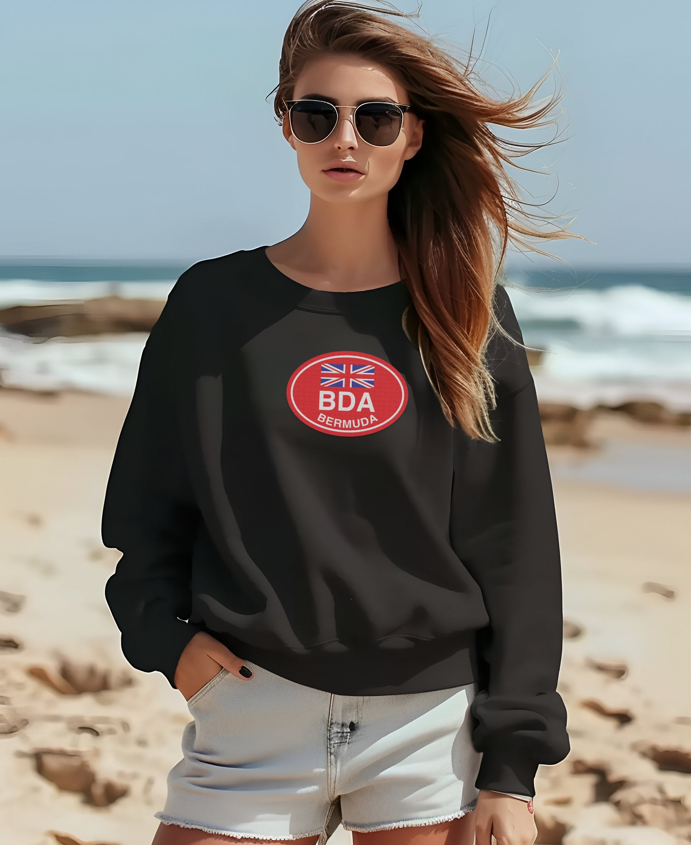 Bermuda BDA Flag Graphic Long Sleeve Sweatshirt product