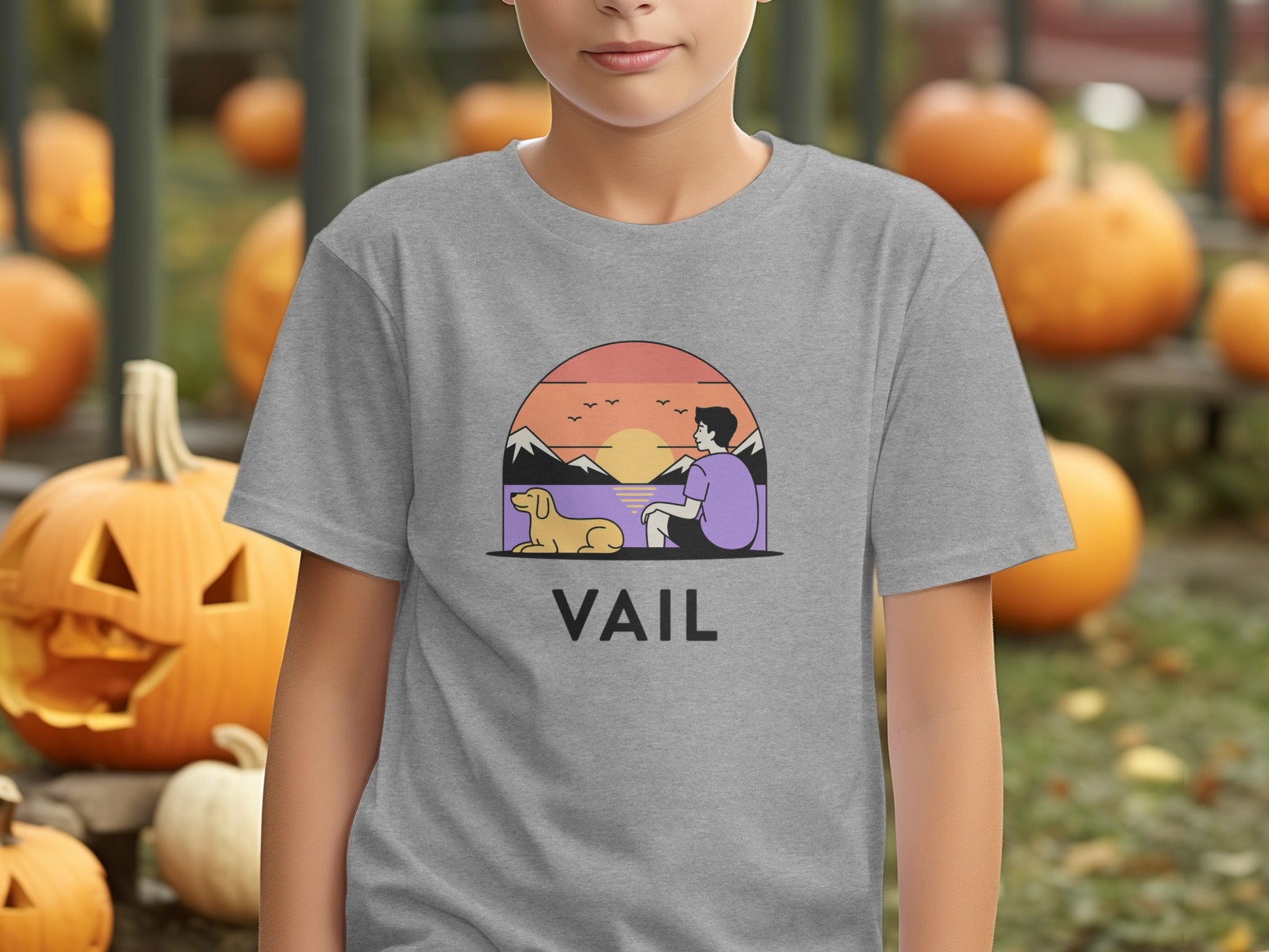 Scenic Mountain Sunrise T-Shirt Design product type