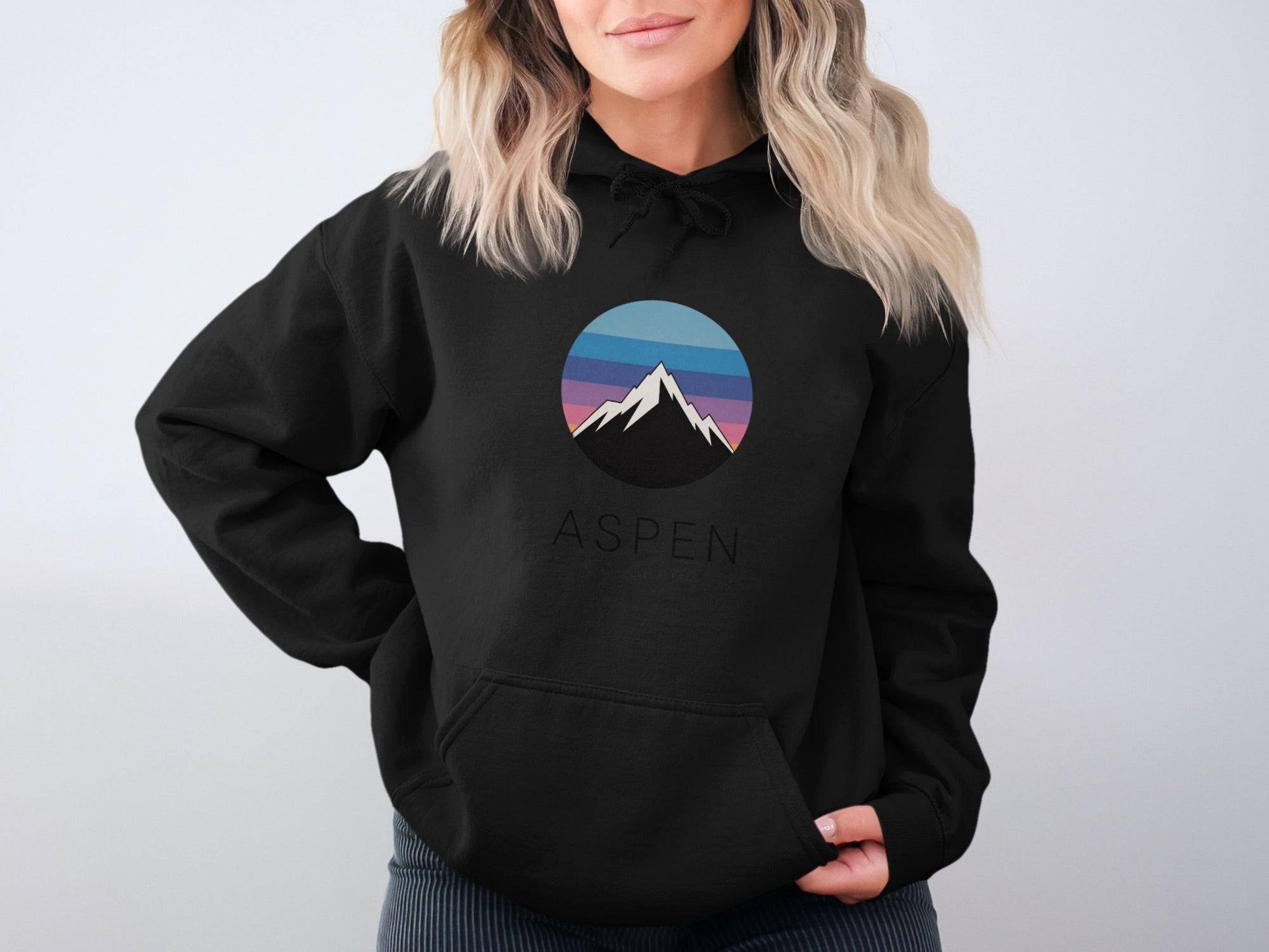 Aspen Retro Mountain Graphic Hoodies product