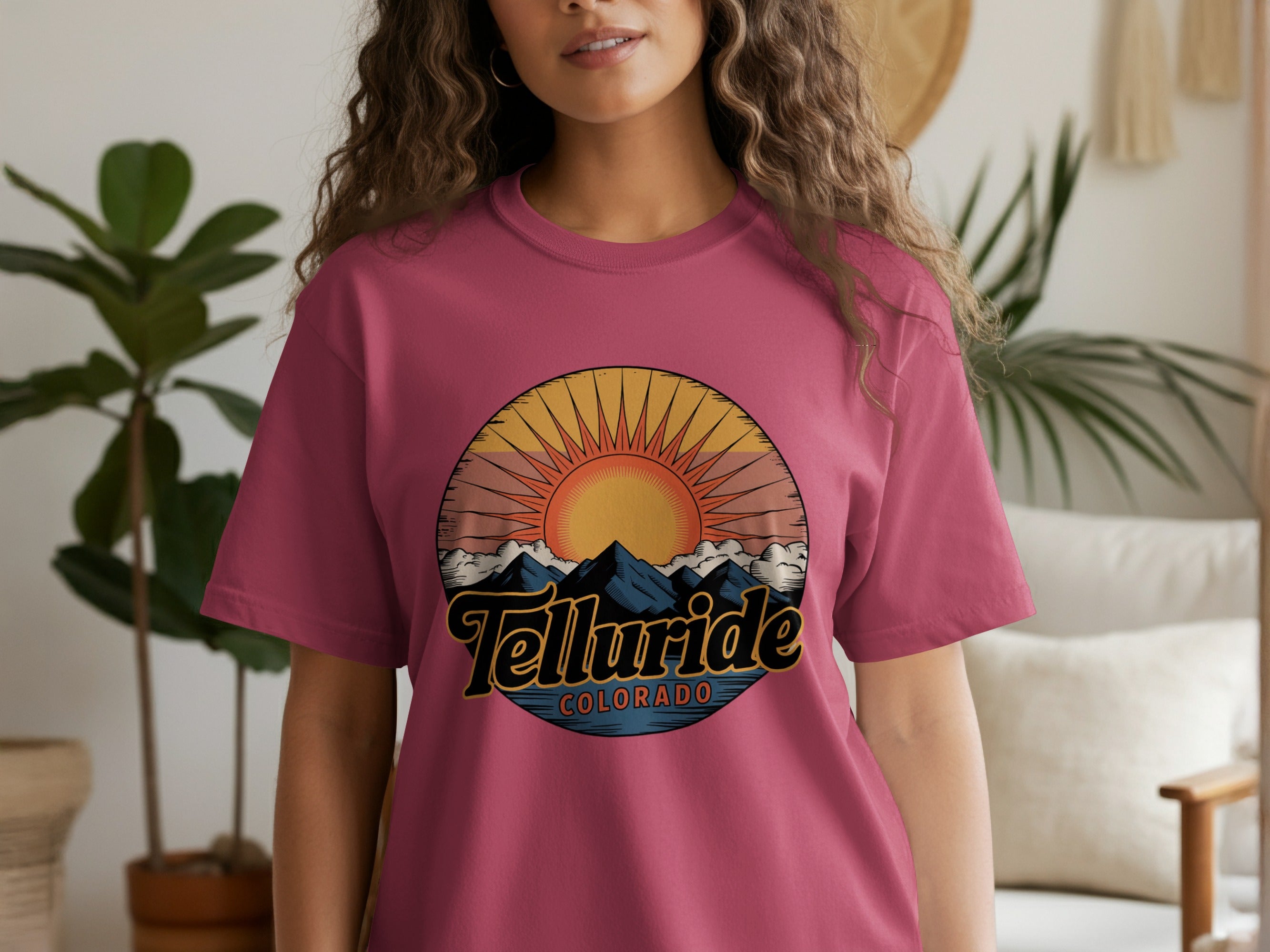 Telluride Colorado Retro Sun Graphic T-Shirt product