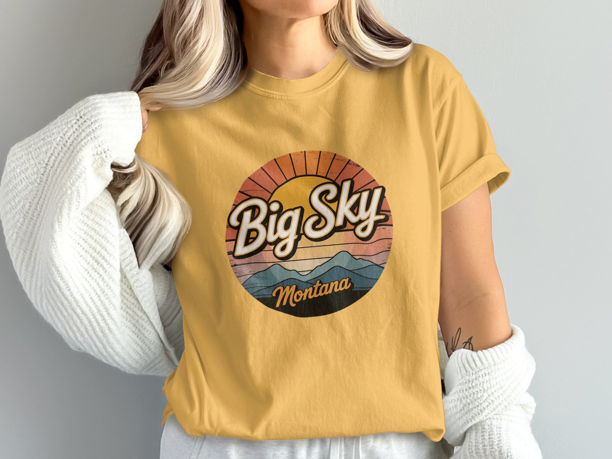 Big Sky Montana Sunset Vintage Graphic Tee product
