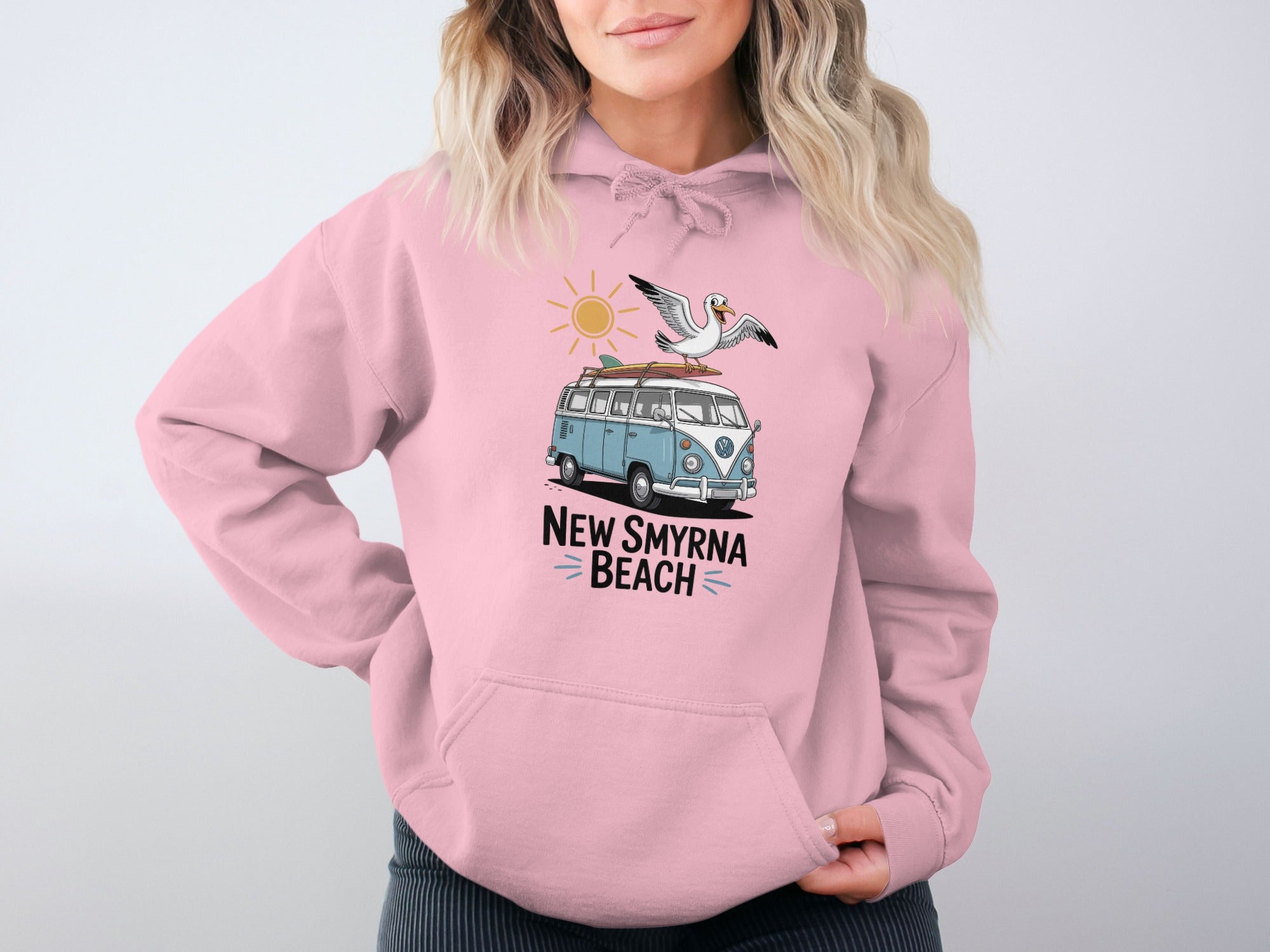 New Smyrna Beach Vintage Van Graphic Hoodie product