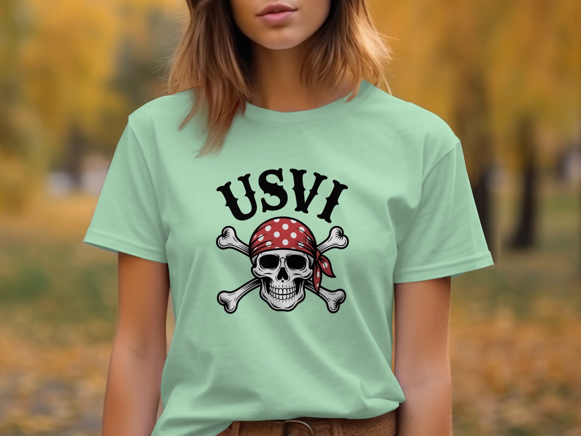 USVI Skull and Crossbones Graphic T-shirt product type