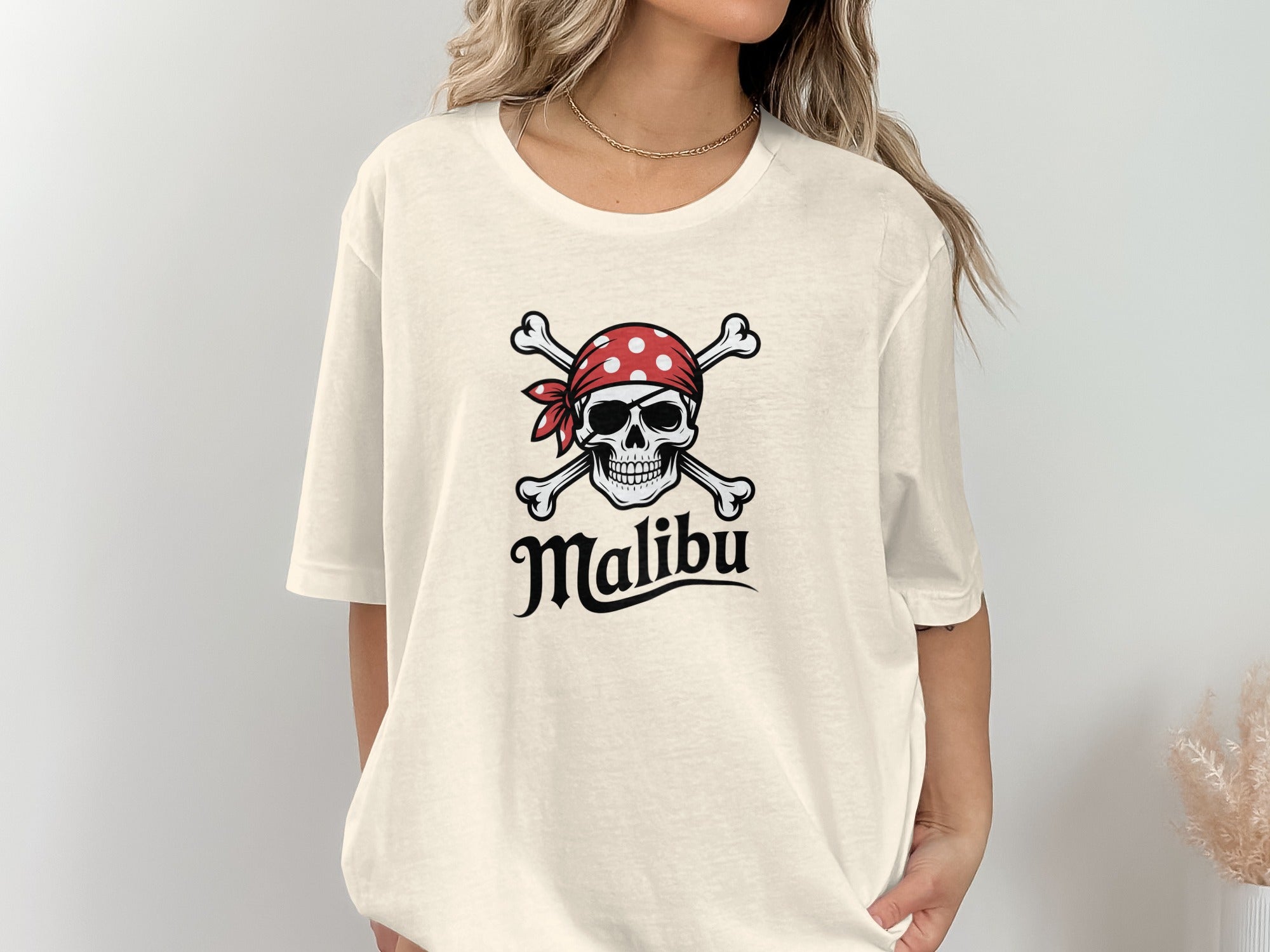 Malibu Skull and Crossbones Graphic T-Shirt product