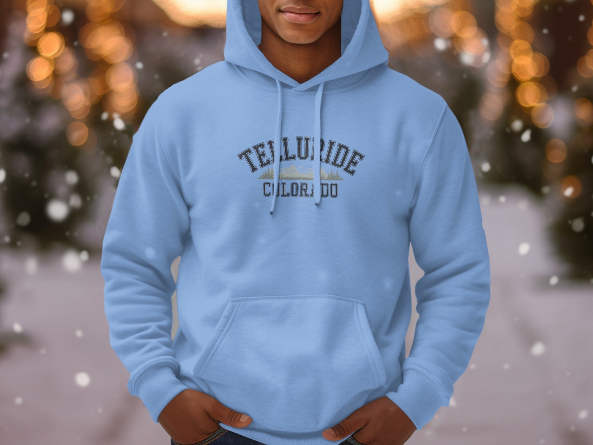 Telluride Mens Hoodies Telluride Colorado Design Hoodie