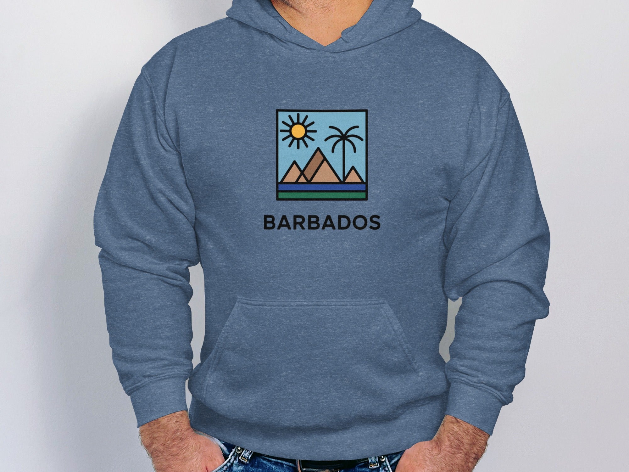 Barbados Mountains and Palm Trees Hoodie product