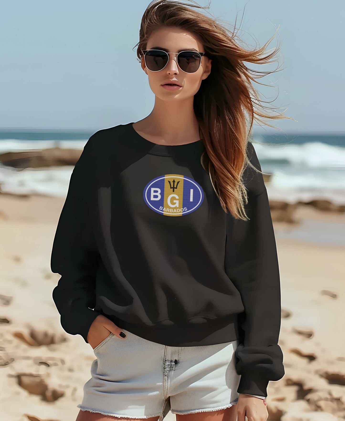 Barbados BGI Black Sweatshirt Beach Casual product