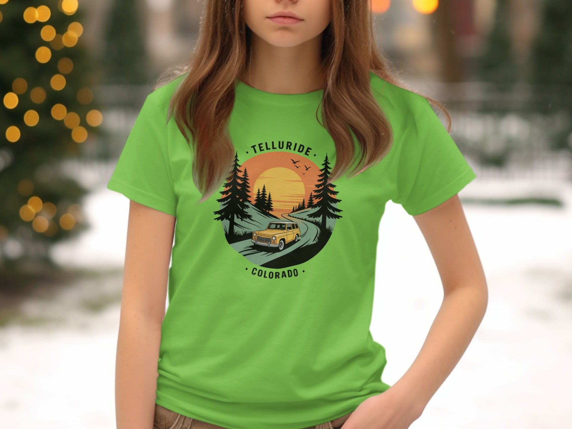 Telluride Colorado Scenic Forest Sunset T-shirt