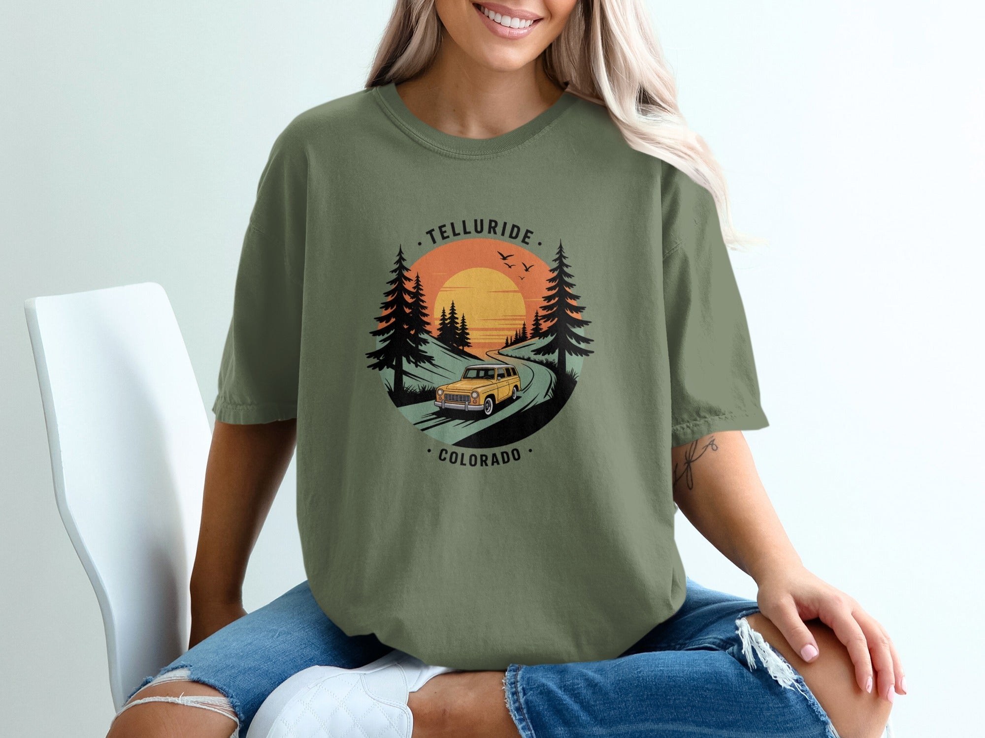 Telluride Colorado Sunset Landscape Telluride Womens T-Shirts