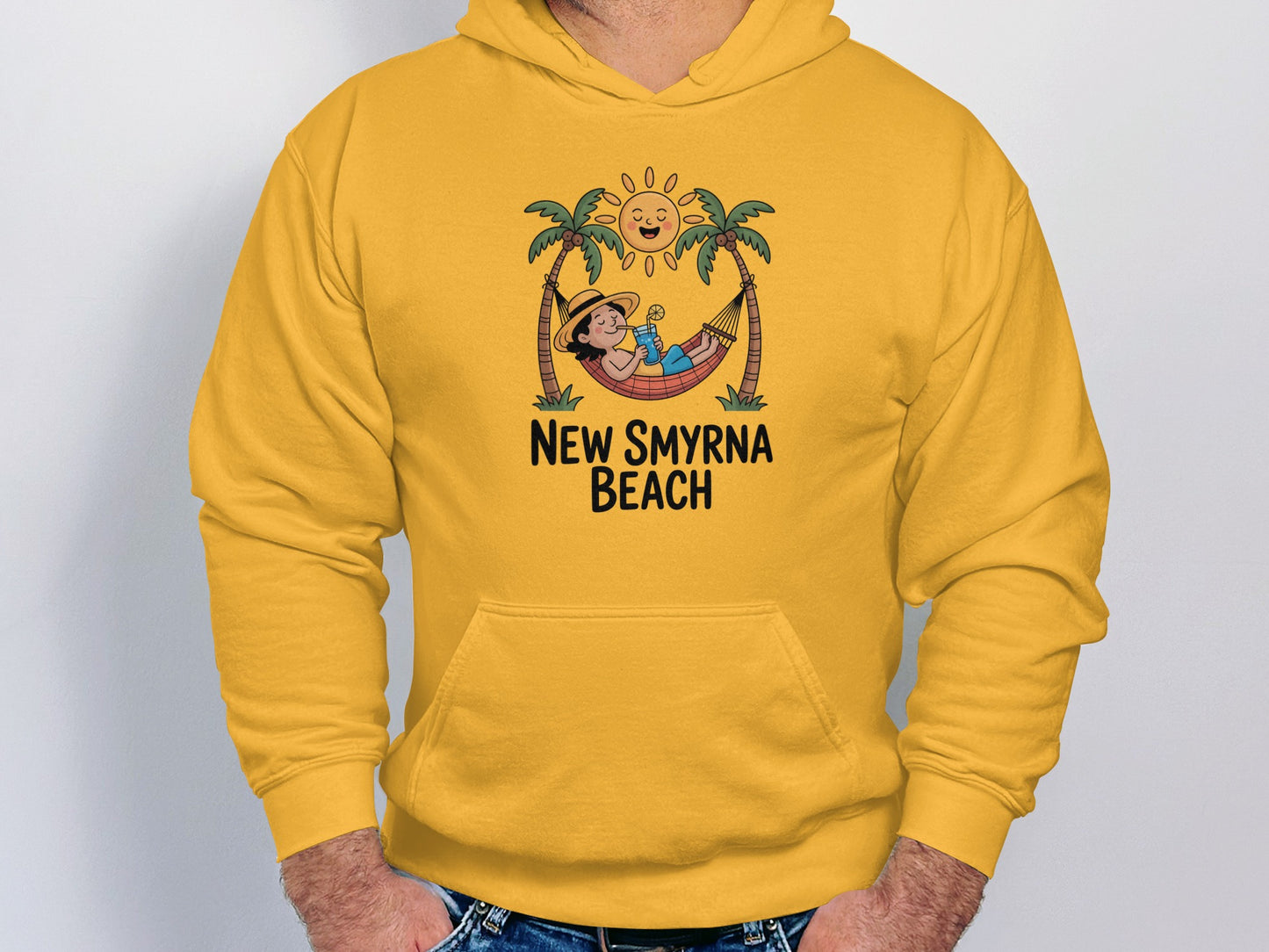 New Smyrna Beach Yellow Casual Hoodie product