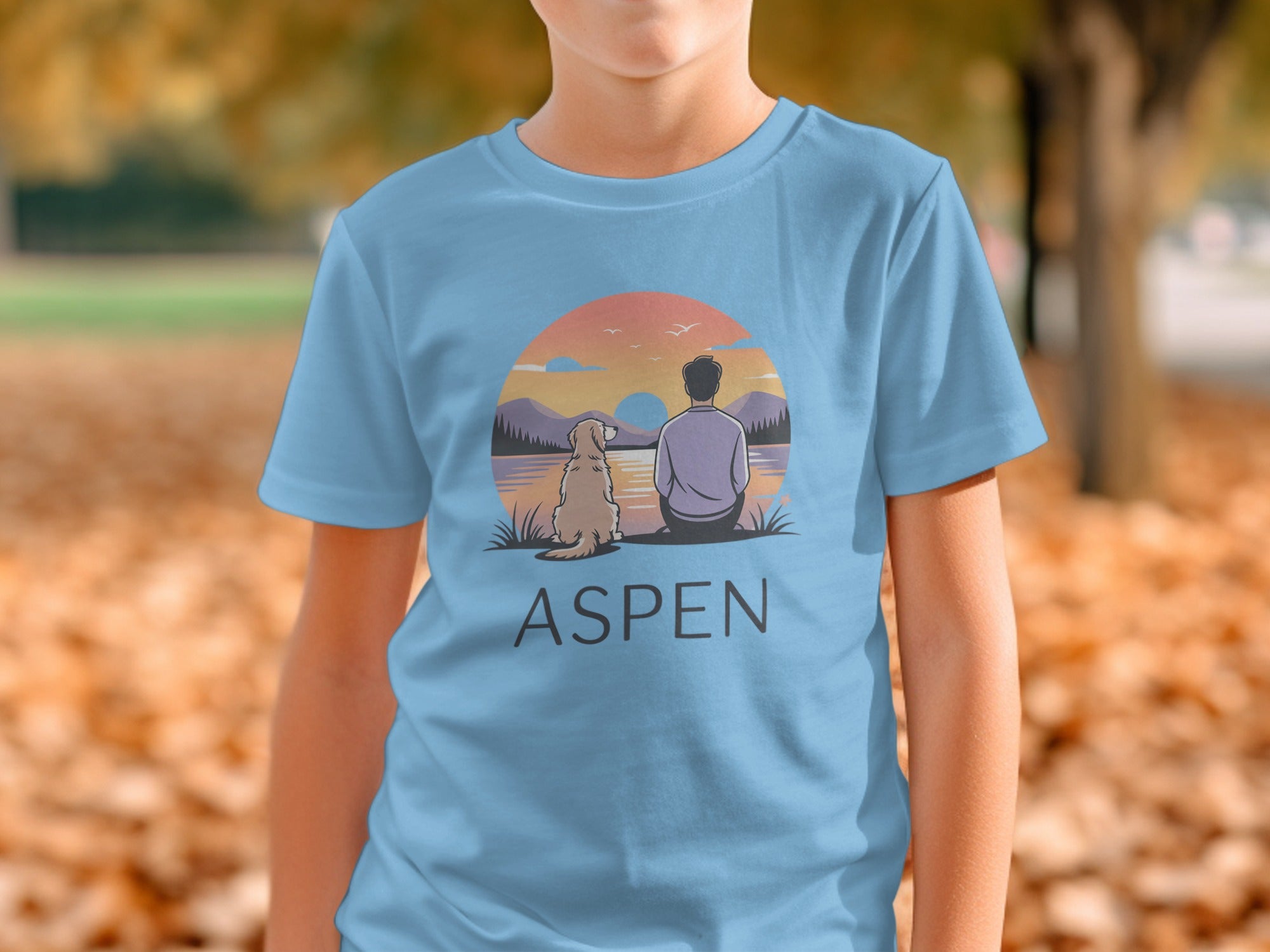 Aspen Scenic Sunset Dog Companion Graphic Tee