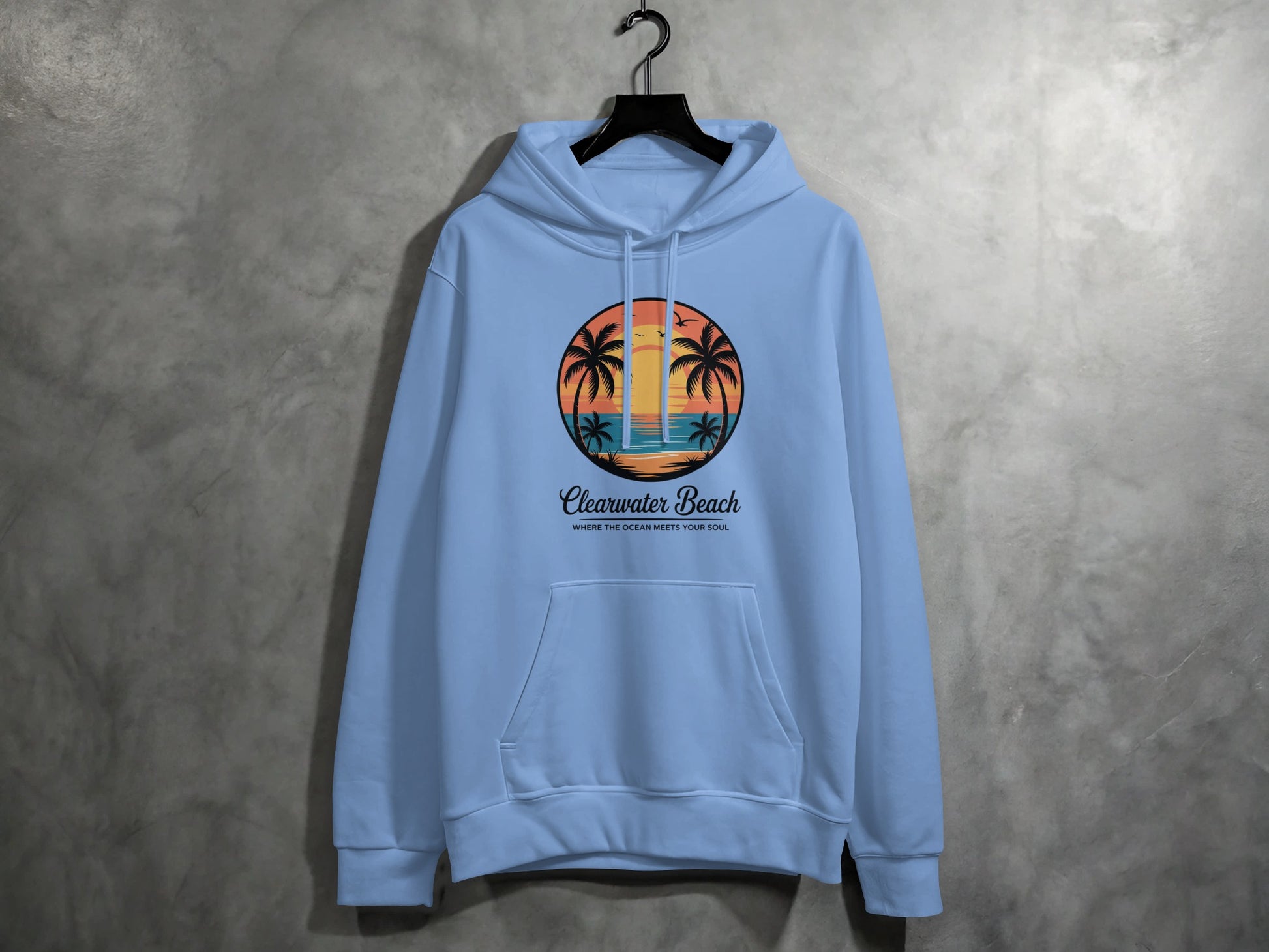 Clearwater Beach Hoodie Sunrise Design Product