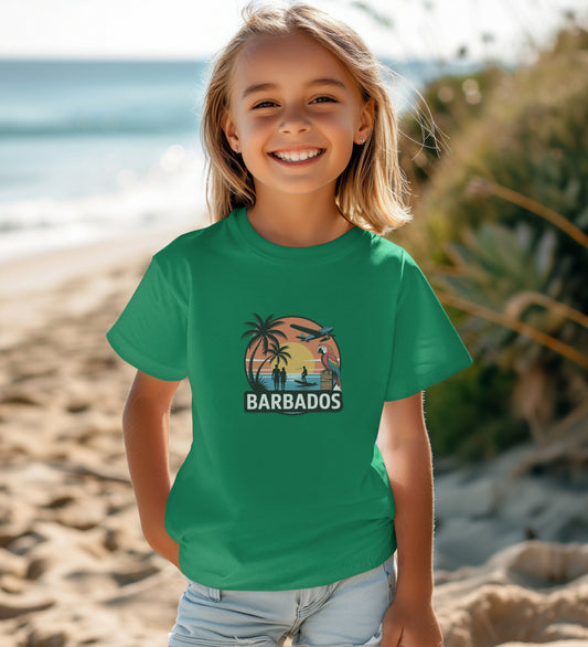 Barbados Beach Palm Sunset Graphic T-shirt product