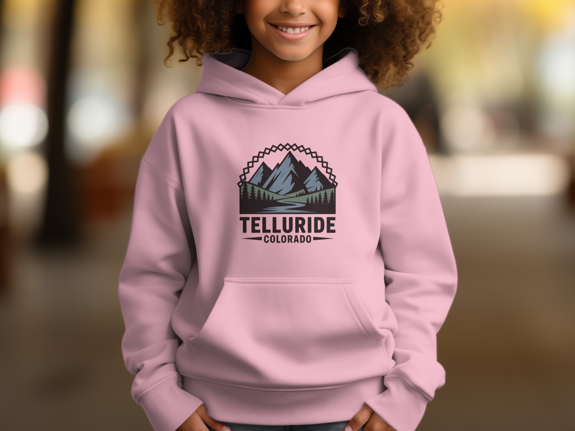 Telluride Colorado Mountain Hoodie for Kids