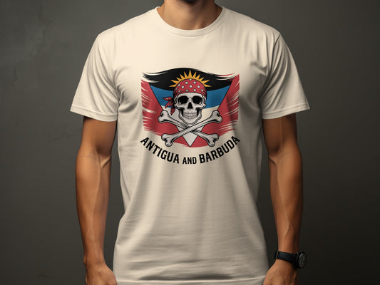 Antigua and Barbuda Pirate Skull T-shirt product type