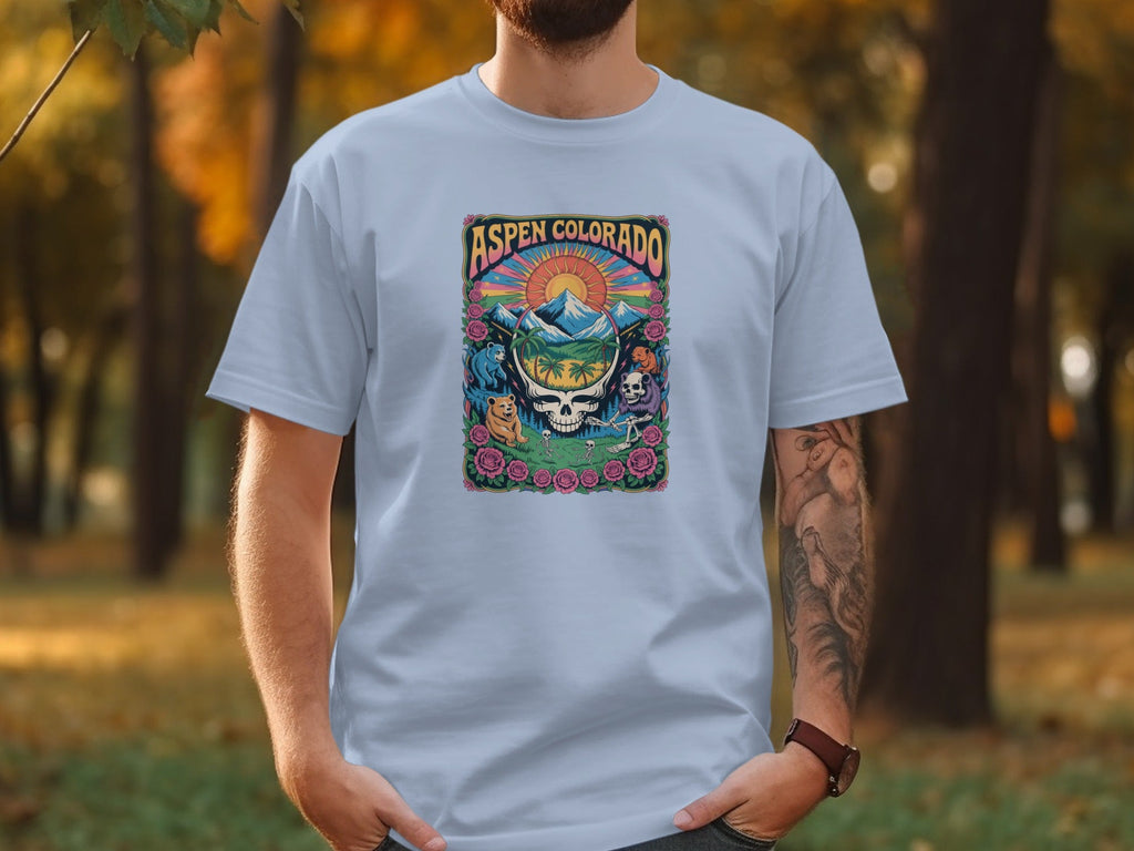 Aspen Colorado Skull Graphic T-Shirts product type